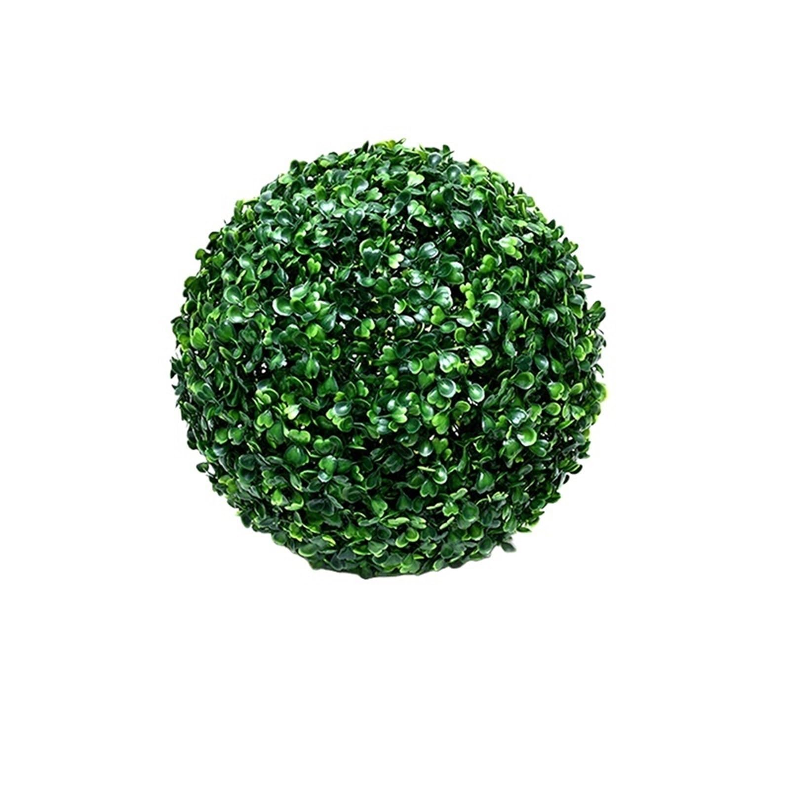 Zymjzbetic Artificial Topiary Balls Artificial Plant Grass Ball Realistic Appearance Decorative Courtyard Garden Home Decoration(28cm)