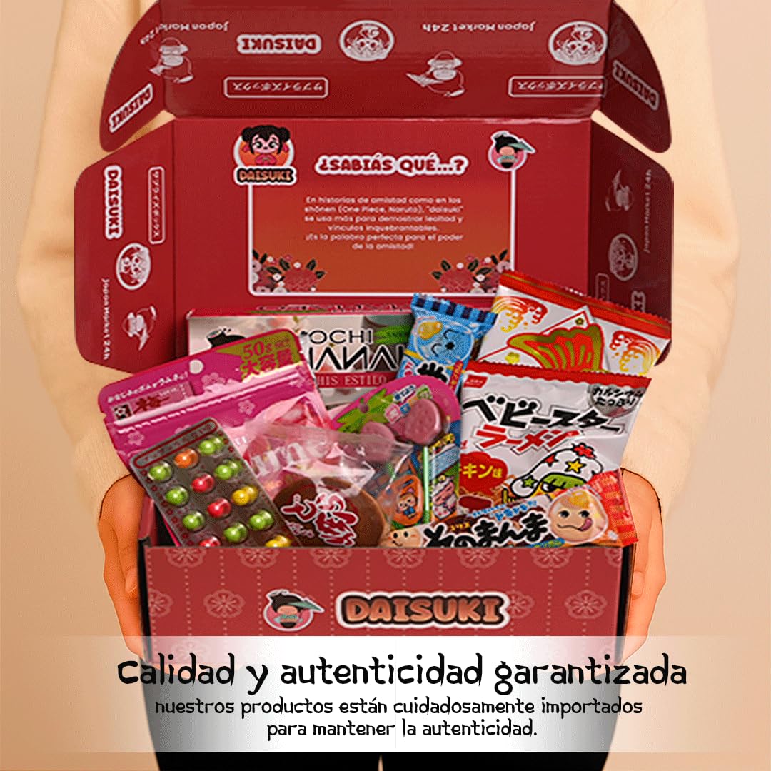 JAPON MARKET | Caja Sorpresa De Chuches Japonesas Con 20 Delicias | Chuches Cumpleaños, Golosinas Y Chucherías Japonesas, Caramelos, Dulces Y Snacks De Comida Japonesa (DAISUKI)