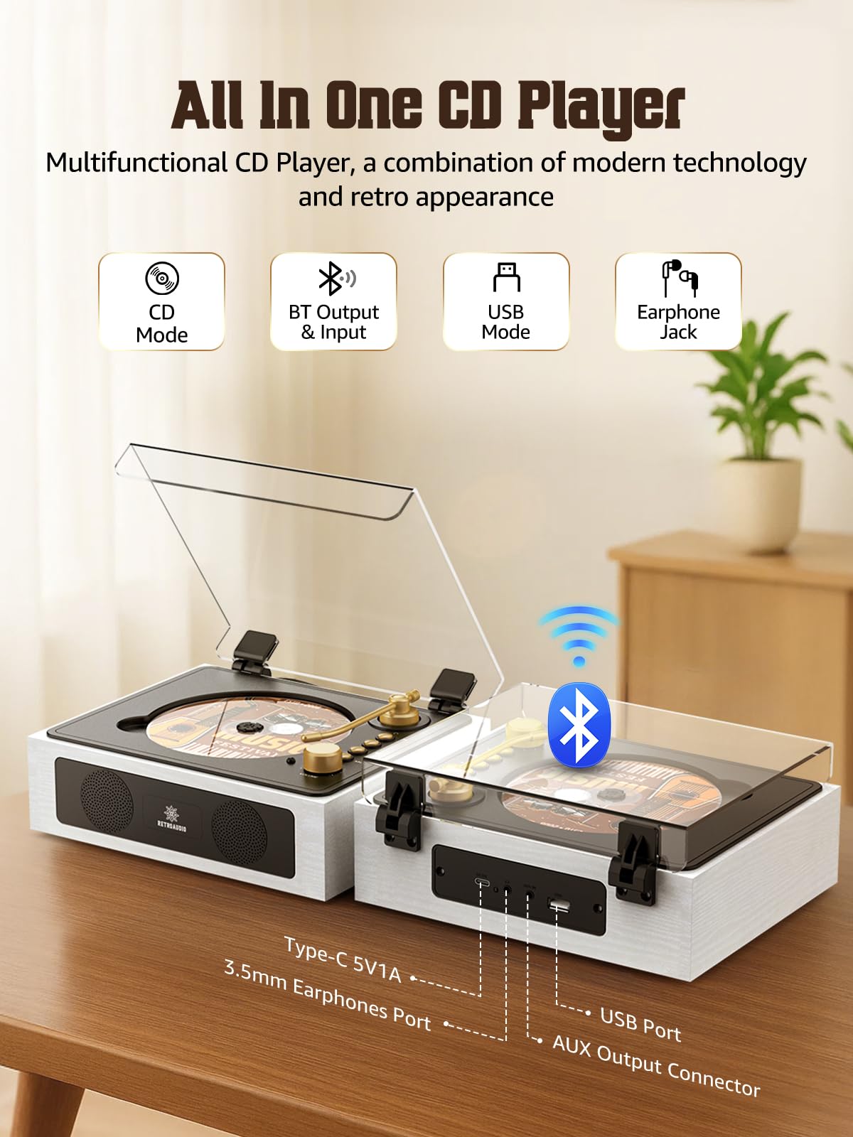 Amazon.co.jp: ポータブルスピーカー内蔵CDプレーヤー : 家電＆カメラ