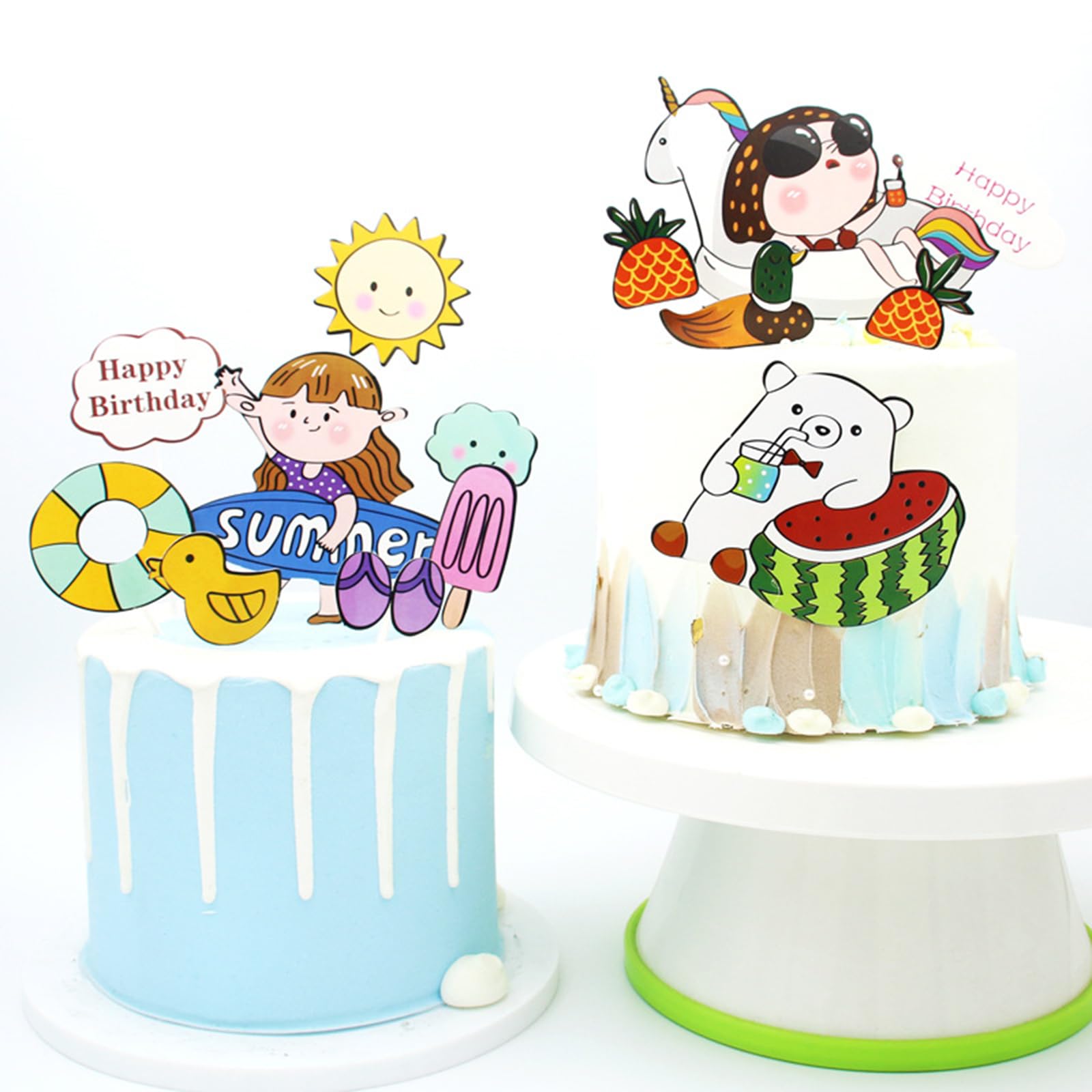 Beach Cupcake Toppers Beach Ball 1st Birthday Party Decorations Beach Ball Party Decorations Splish Splash Birthday Pool Party Summer Fun Party