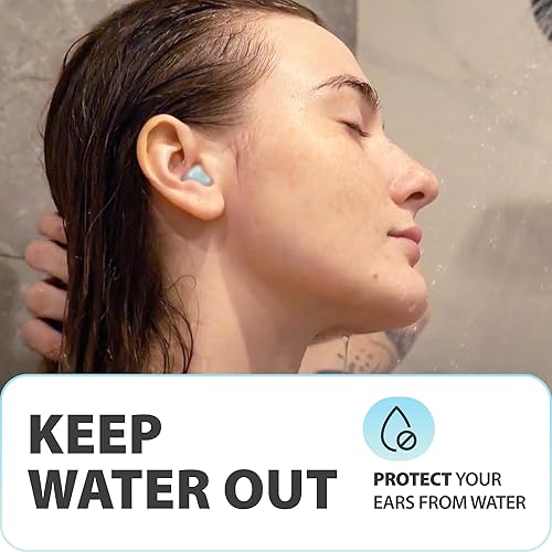 Miniatura 5 de PQ - Tapones de cera de gel de silicona para los oídos, 16 tapones para los oídos, con cancelación de ruido, impermeables, para nadar y dormir,