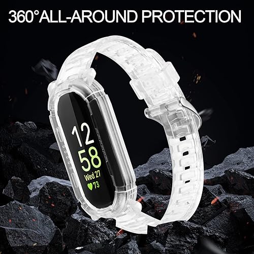 Miniatura 4 de Correa de repuesto compatible con Xm MI BAND 3456 correa para hombres y mujeres, correa deportiva de TPU suave, flexible, transpirable, accesorios