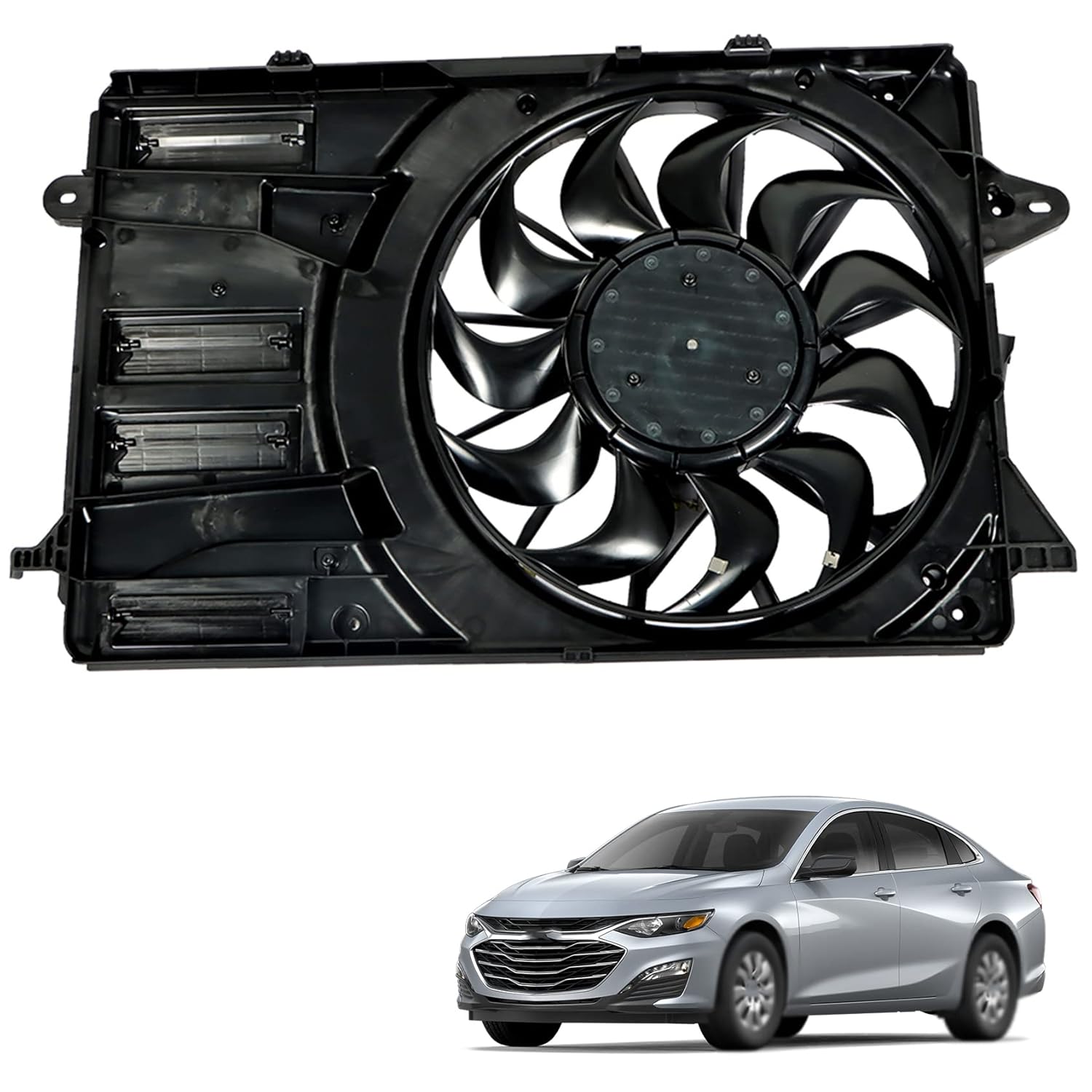 Automobile Radiator Cooling Fan Assembly Single Fan Replacement for Malibu 2016-2020