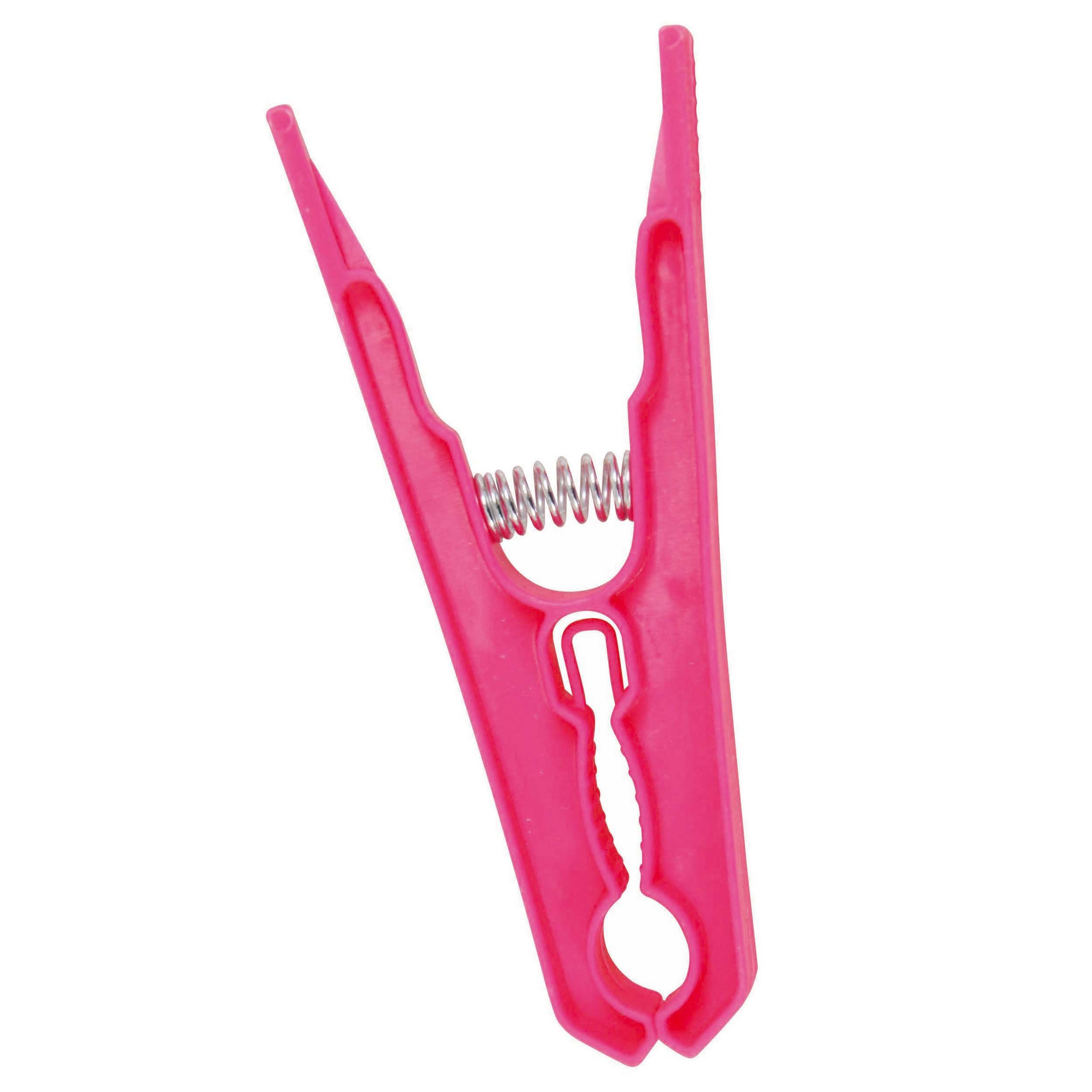 MSV Plastic Clothes Pegs, Multi-Colour, Large, 12-Piece
