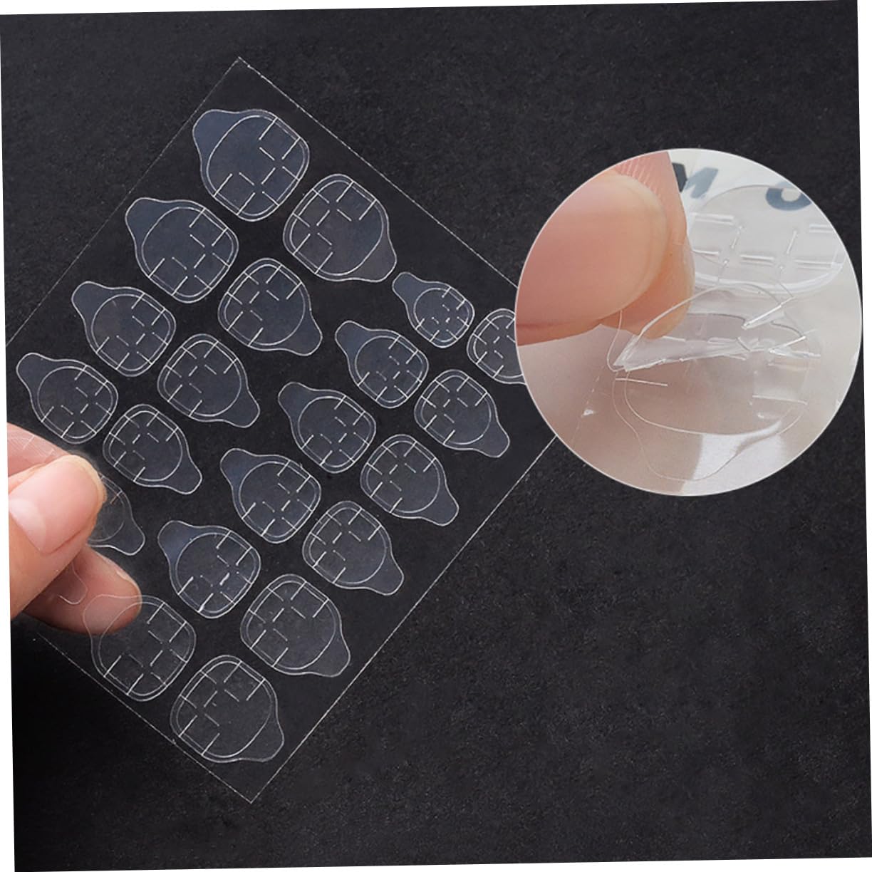 FOMIYES 150blätter Doppelseitige Nagelkleber-sticker à Transparent Für Kreative Nagelkunst Einfach Anzuwenden Für Falschnägel Und Nail Art Design