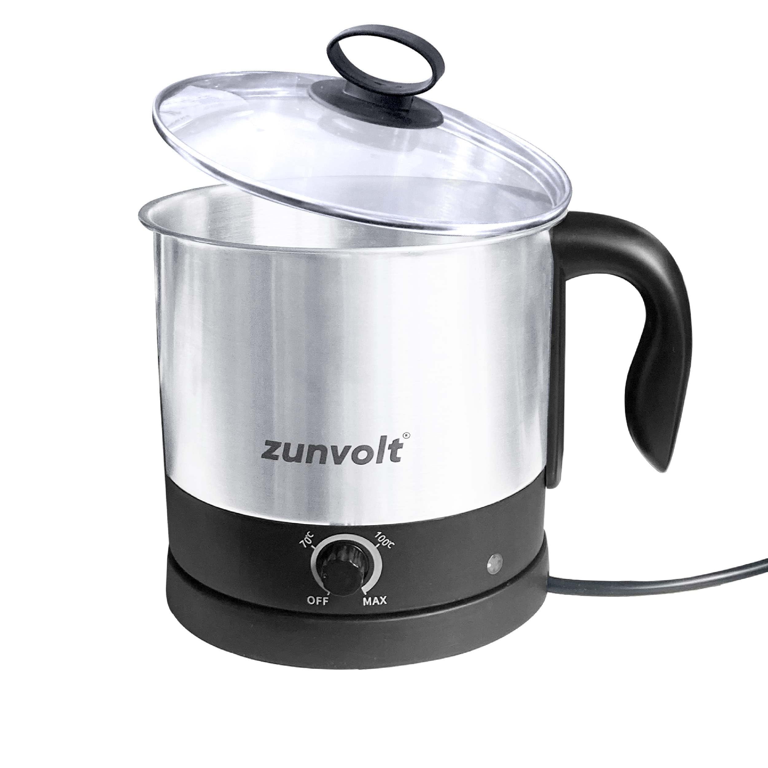 ZunVolt Multipurpose Kettle 1.2 Litres With Stainless Steel Body, Temperature Control Knob, Used For Boiling Water & Milk, Tea-600 Watt (Silver)-image-49