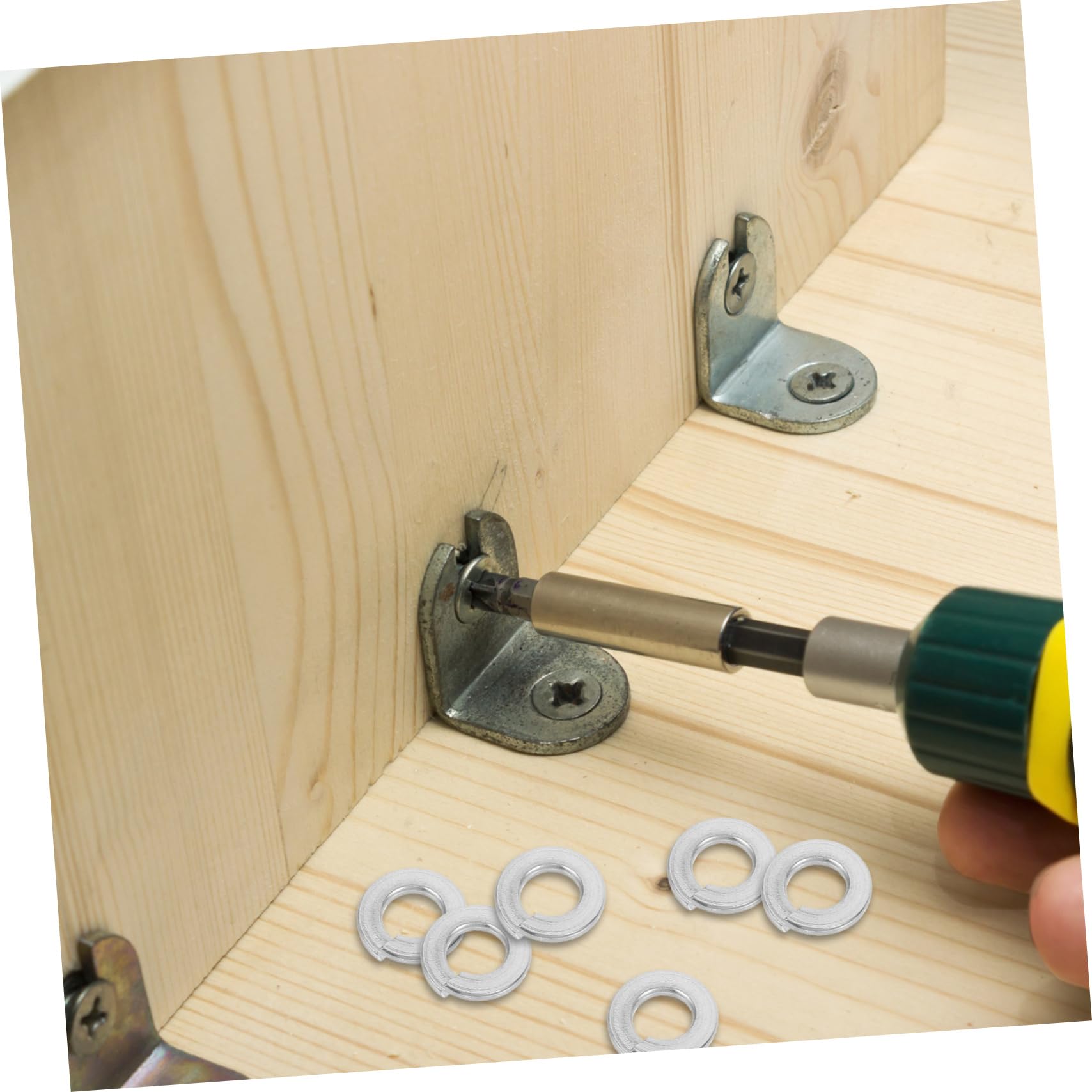 FUNOMOCYA Washers Alternative 100pcs Stainless Steel Spring Washers Multi-use Fasteners Loosening Feature