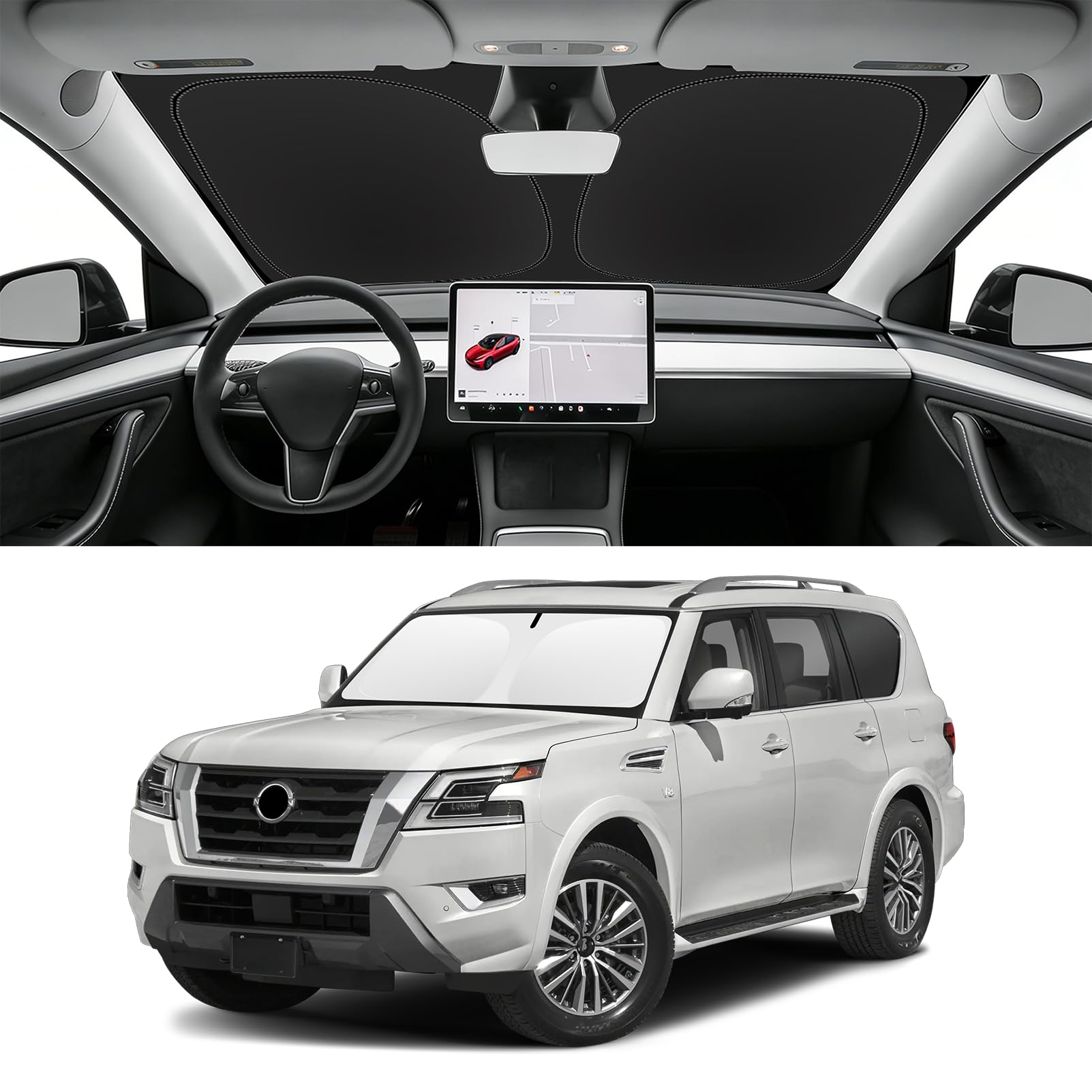 Custom Fit Windshield Sun Shade for Nissan Armada 2017-2026
