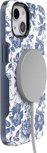 Vista 587 de Casely Funda para iPhone 13 Compatible con MagSafe Color Splash de medianoche Funda retro abstracta Color de medianoche Splash Abstracto