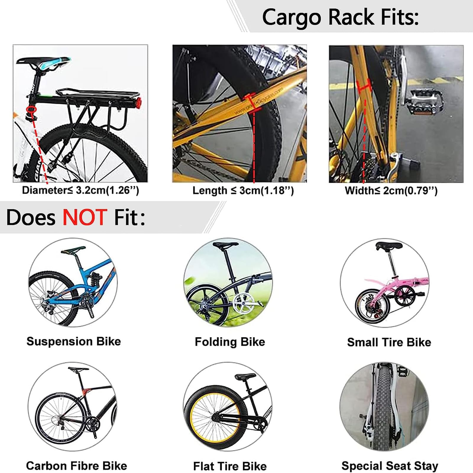 Gepäckträger Mountainbike, Universal Fahrrad Gepäckträger Hinten Aluminiumlegierung, Schnellspanner Einstellbare Fahrradgepäckträger mit Schutzbleche Reflektor Für 24-29 Zoll MTB