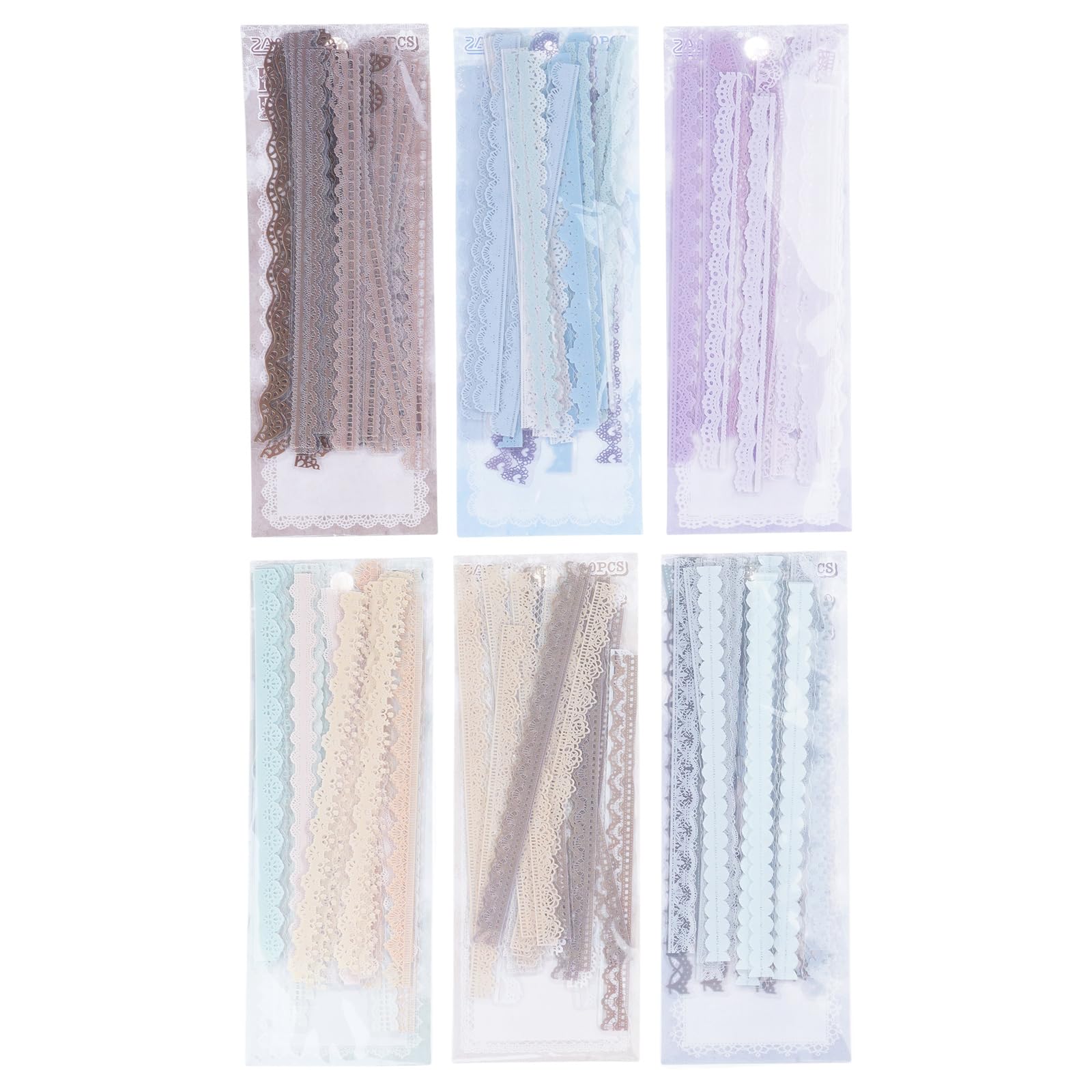 240Pcs Lace Decorative Sticker Aesthetic Sticker Scrapbooking for Journal Notebook Planner Invitation Envelope Scrapbook Set