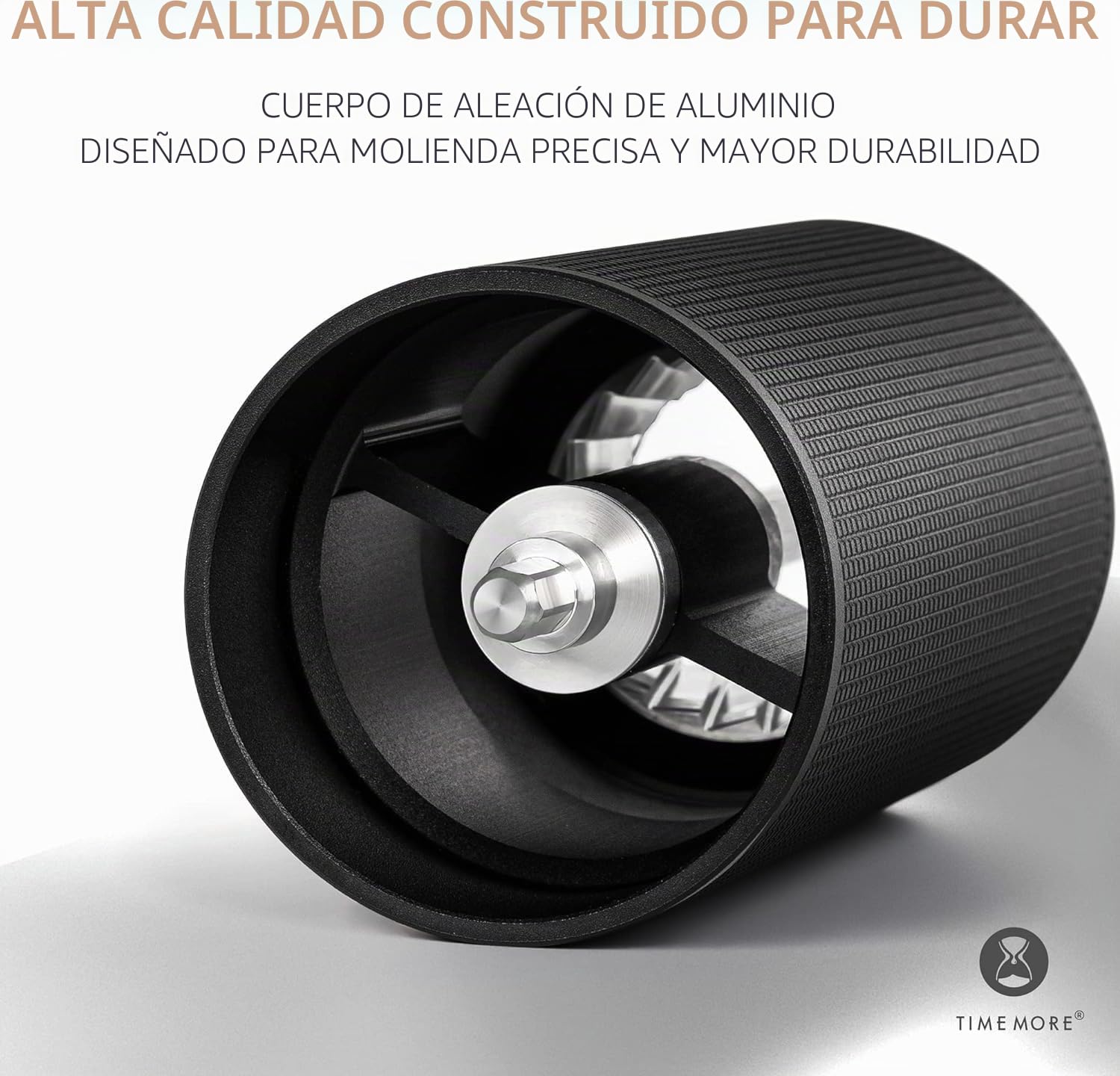 TIMEMORE Chestnut C3S - Molinillo de café manual con rebaba cónica S2C de acero inoxidable, cuerpo totalmente metálico, ajuste ajustable para espresso/vertido/prensa francesa, capacidad de 25 g