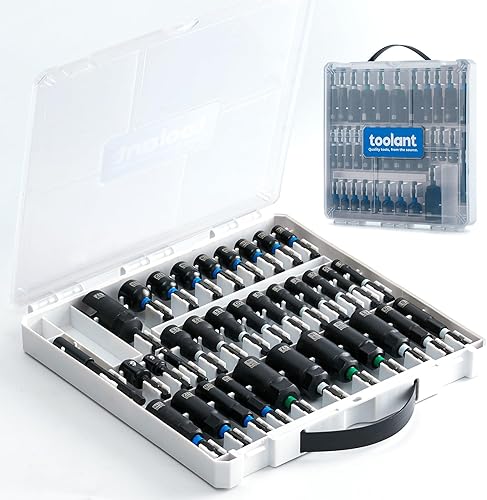 toolant Juego de destornilladores de tuerca magnética, brocas, de impacto, 34 piezas, tuerca profunda, adaptadores de broca de impacto, tuerca