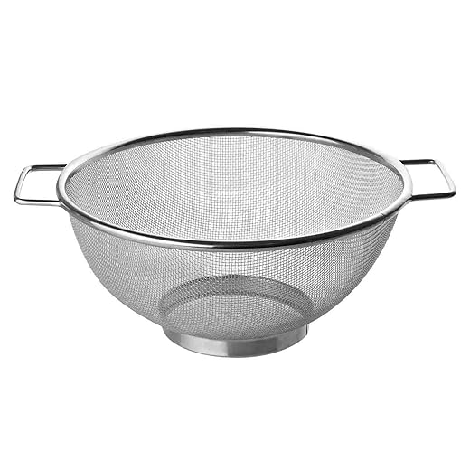 Fackelmann Colador Y Escurridor De Cocina, Acero Inoxidable, Tamizador Con Borde Redondo Para Colar Y Escurrir Líquidos, 20 Centímetros, Color Inox, 20X9 Cm, 1 Ud