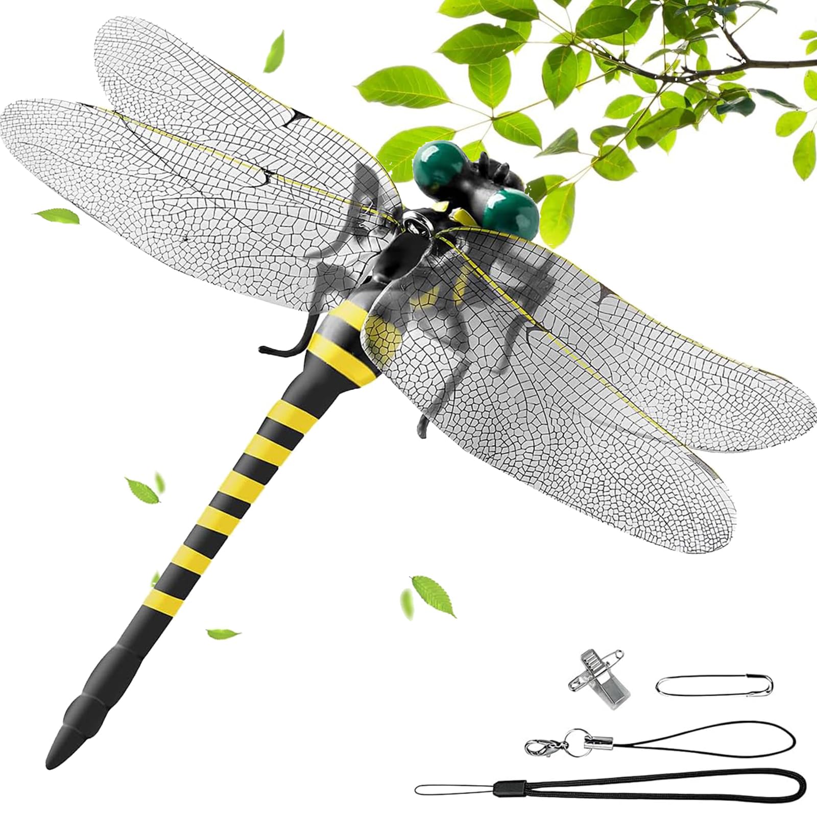 目にトンボが刺さった置物 目にトンボが刺さった置物 装飾的なインテリアの彫像,本物のトンボ,