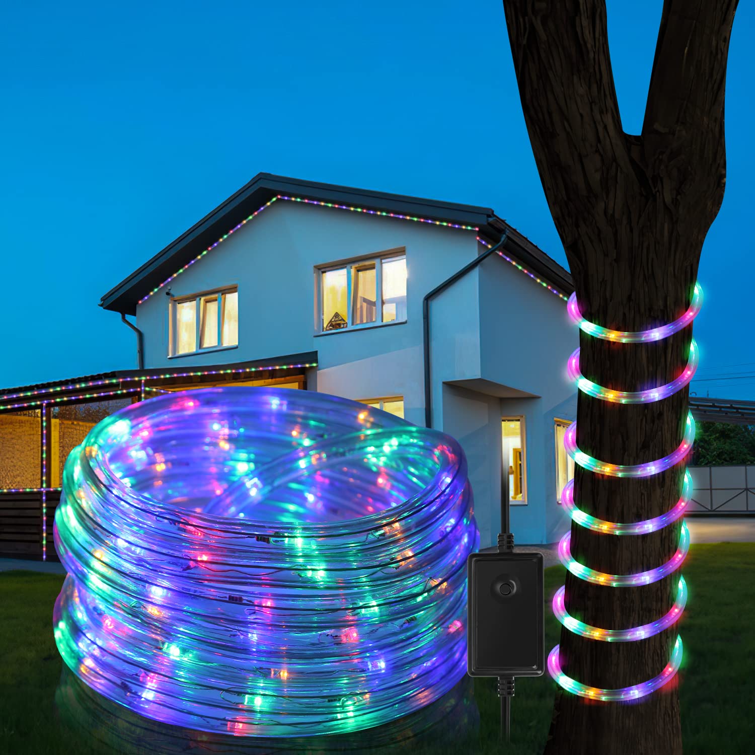 thumbnail: Herrselsam LED Lichtslang Buiten - 10 Meter, 240 LEDs, 8 Modi, Waterdicht - Voor Tuin, Feest & Kerst