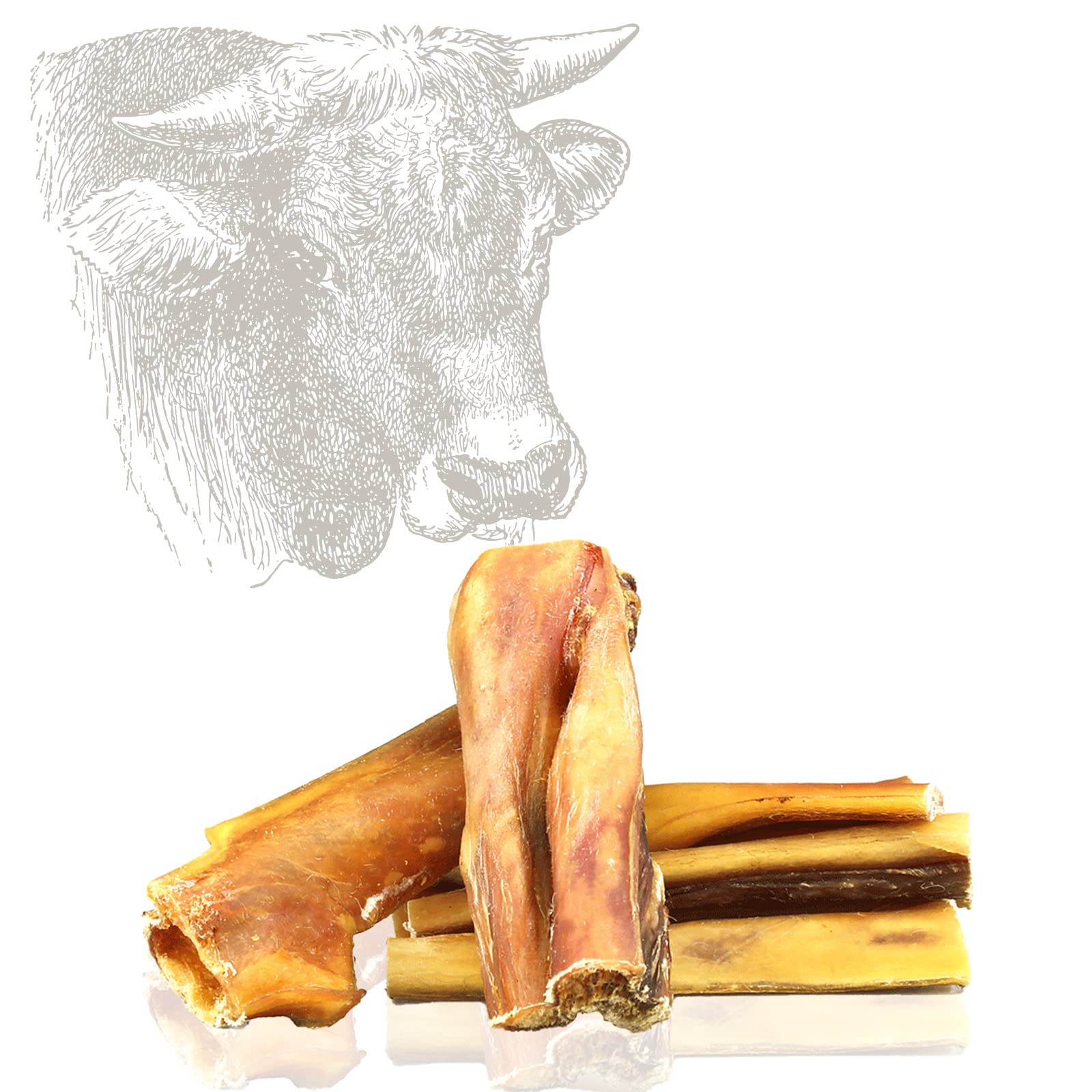 Ligo Natural Snack Barf 100% pelle di testa di manzo essiccata,100% carne di manzo naturale per cani, senza conservanti e ogm (PELLE DI TESTA DI MANZO) 20pz-12cm