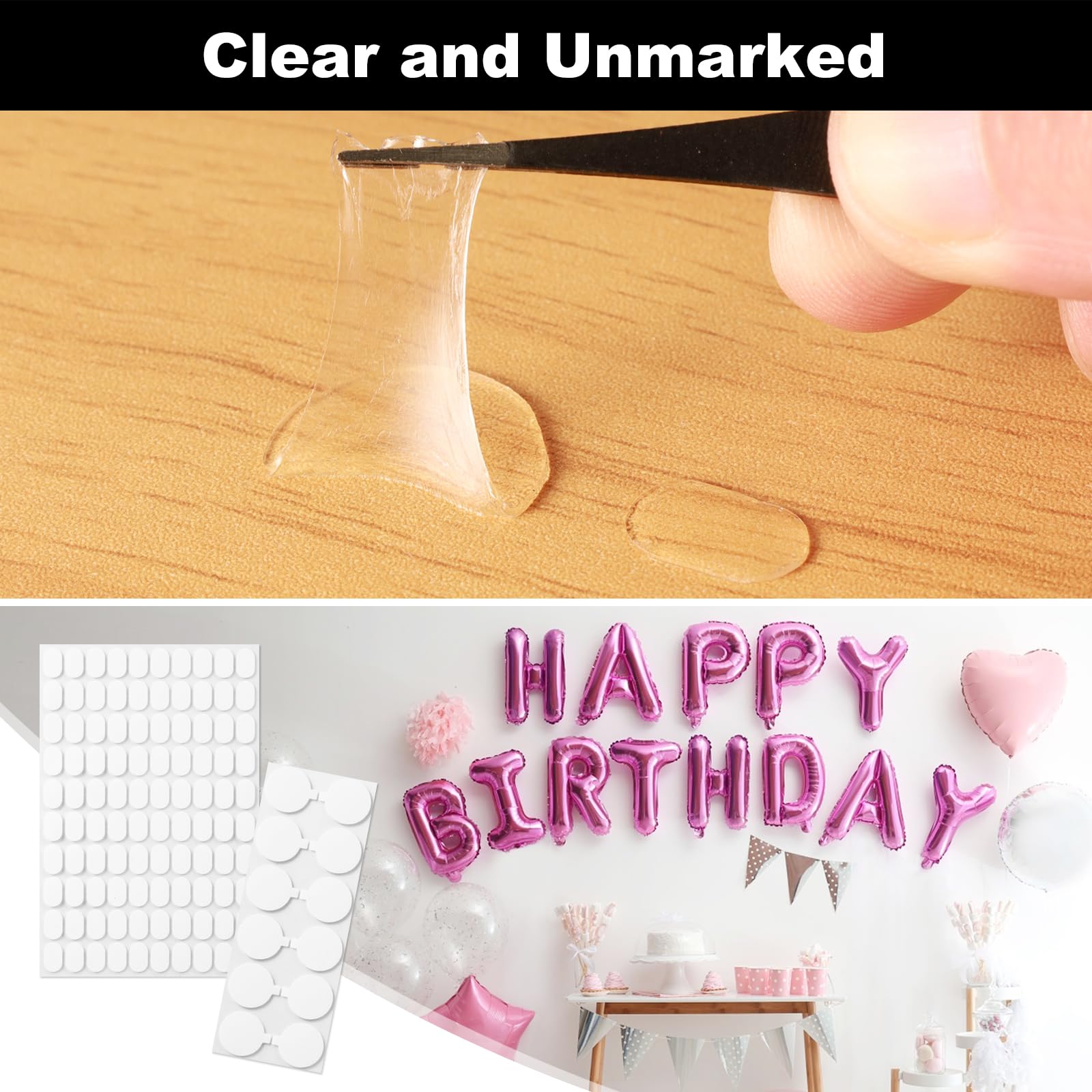 Affiche Adhésive Double Face Ruban Adhésif Transparent Point De