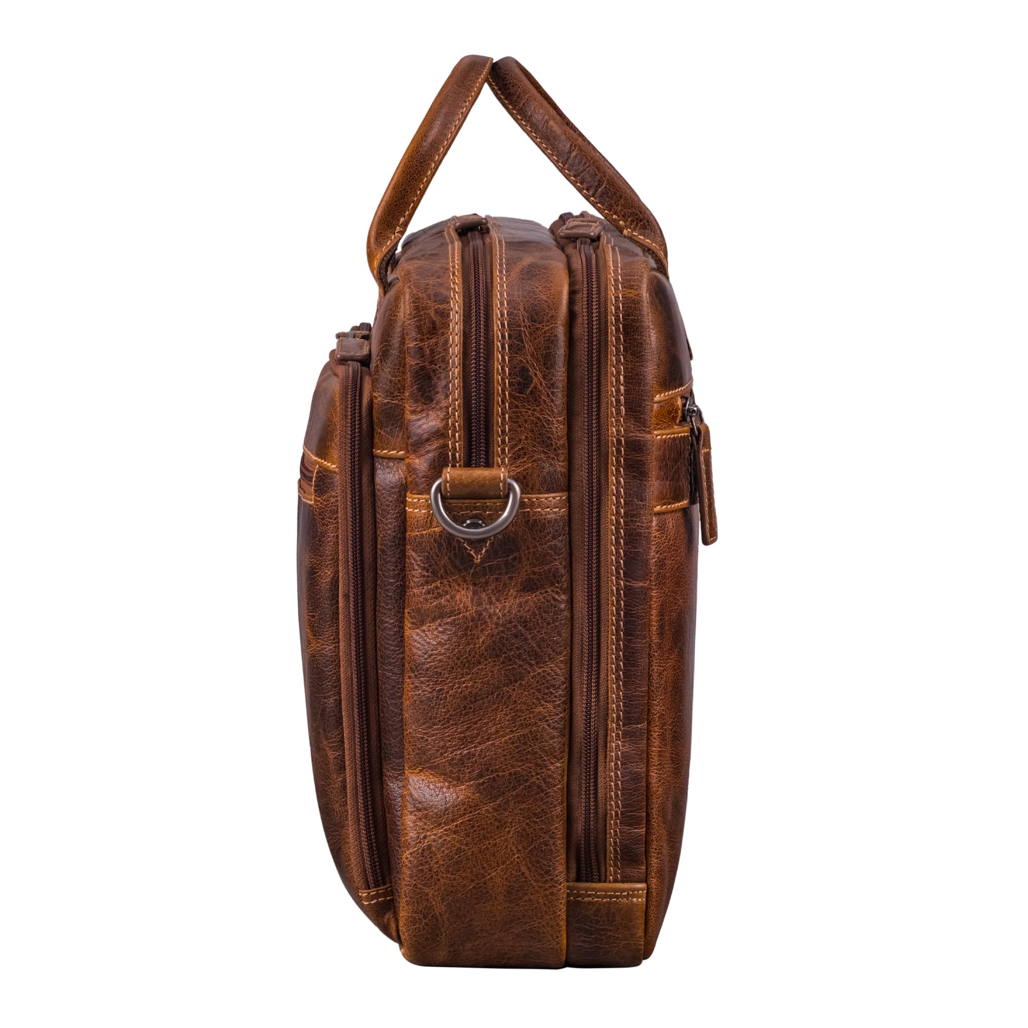 STILORD Zenon Leder Aktentasche Laptoptasche 15.6-16 Zoll - Business Umhängetasche Groß - Ledertasche DIN A4 Dokumententasche - Arbeitstasche Echtleder Herren & Damen Farbe:luino - braun