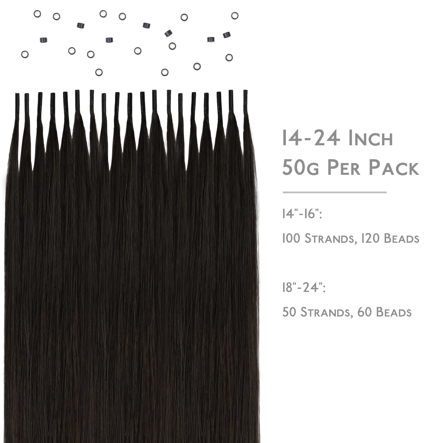 WENNALIFE Microlink Hair Extensions Human Hair, 50g 50s 24 Inch Light Blonde Highlighted Golden Blonde Remy Hair Microbead Micro Link Microloop Microring Invisible Straight Natural Fusion Installation