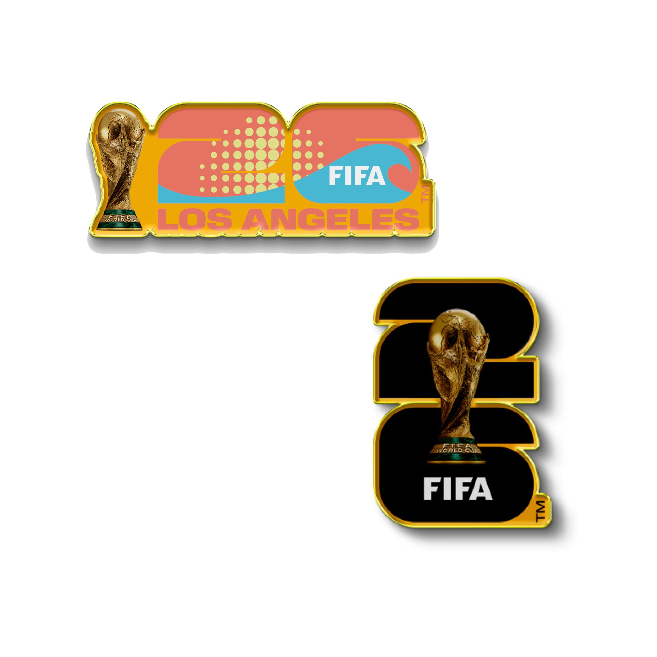 HONAV FIFA World Cup 2026 Los Angeles Host City Lapel Pin Bundle - Officially Licensed Collectible Souvenir - Gift & Event Keepsake (2-Pack)