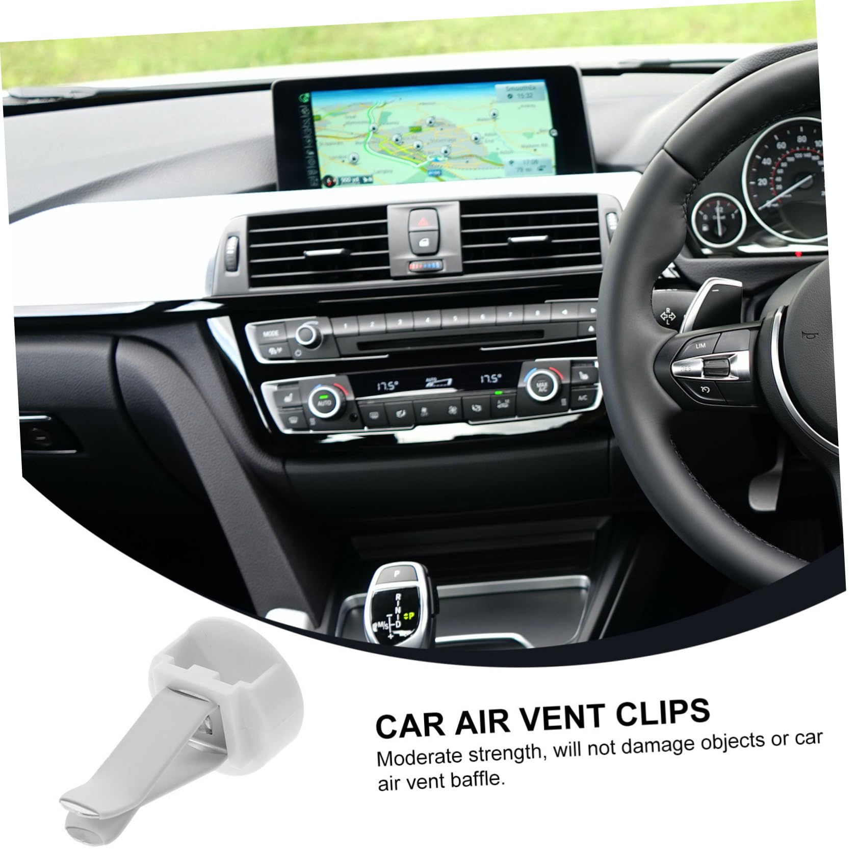 Clip per Bocchetta Auto 100pezzi Metallo Plastico Bianco | Kit da 100, per Bocchetta di Aerazione Auto e Outlet Car, Uso Decorativo DIY