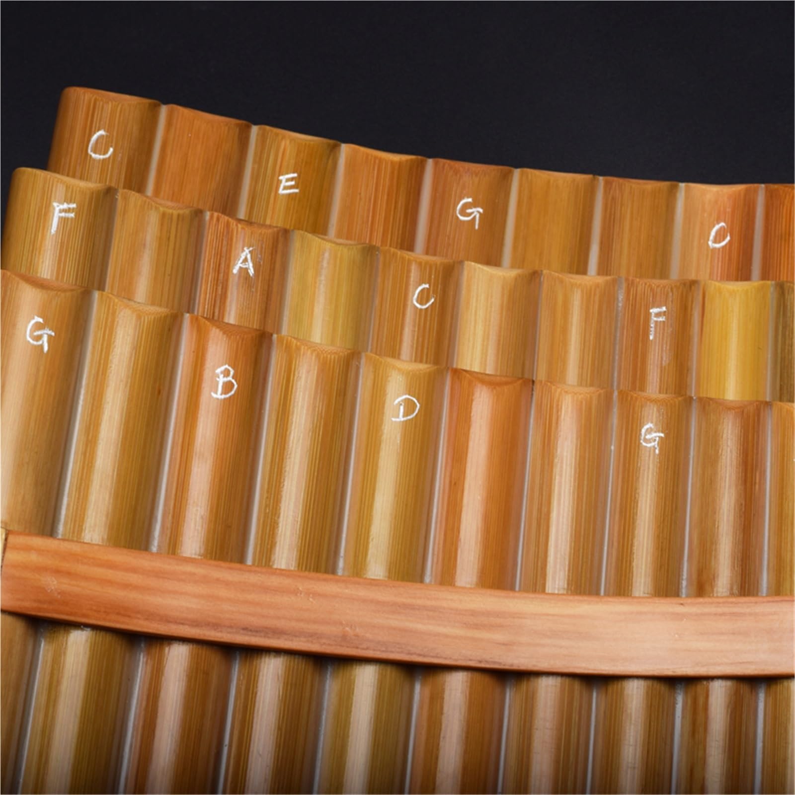 Pan Flute Instrument 22-tube Bitter Bamboo Pan Flute Professional Left-handed Pan Flute Adult Beginner Pan Flute CFG Tune(F)