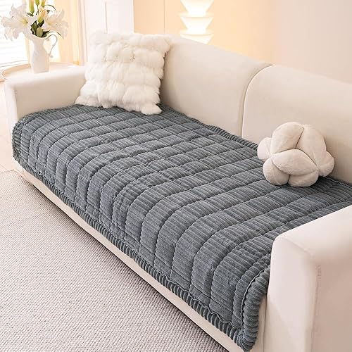 Miniatura 12 de Funda de sofá lavable para perros, funda de sofá mullida para mascotas, funda de sofá para sofá de 3 plazas, apta para mascotas, funda de sofá