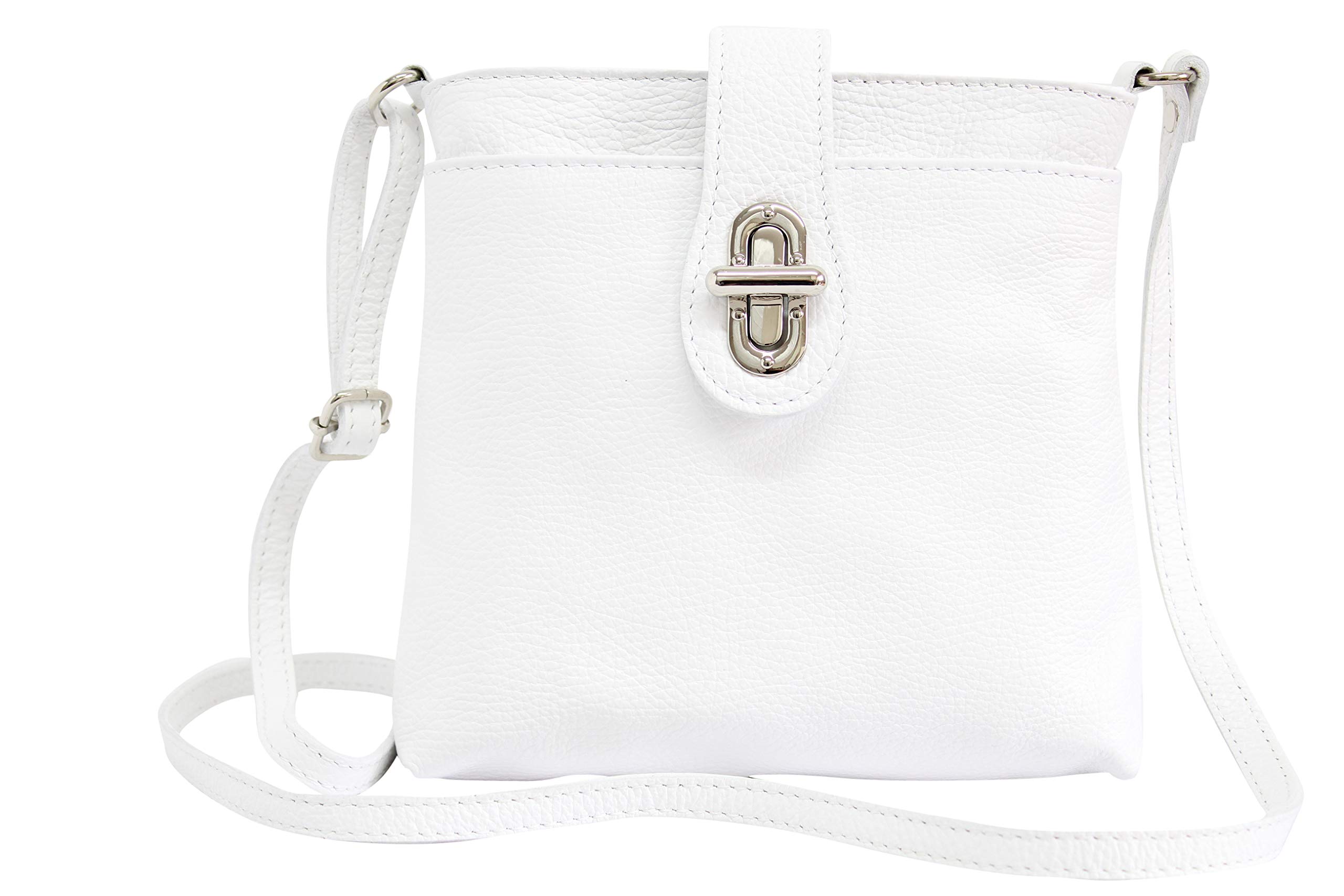 AMBRA Moda GL007 - Borsa a tracolla, borsa a spalla da donna in vera pelle