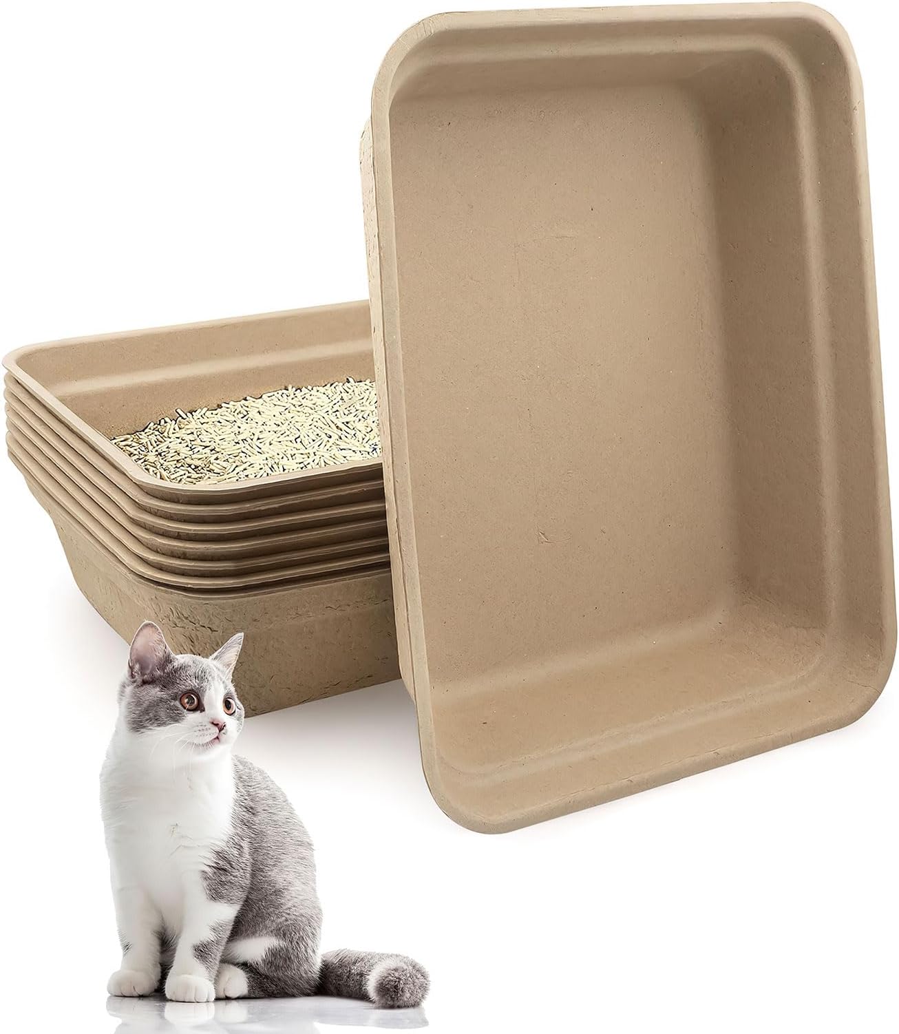 Eco Friendly Disposable Litter Box 5 Count (Suitable for