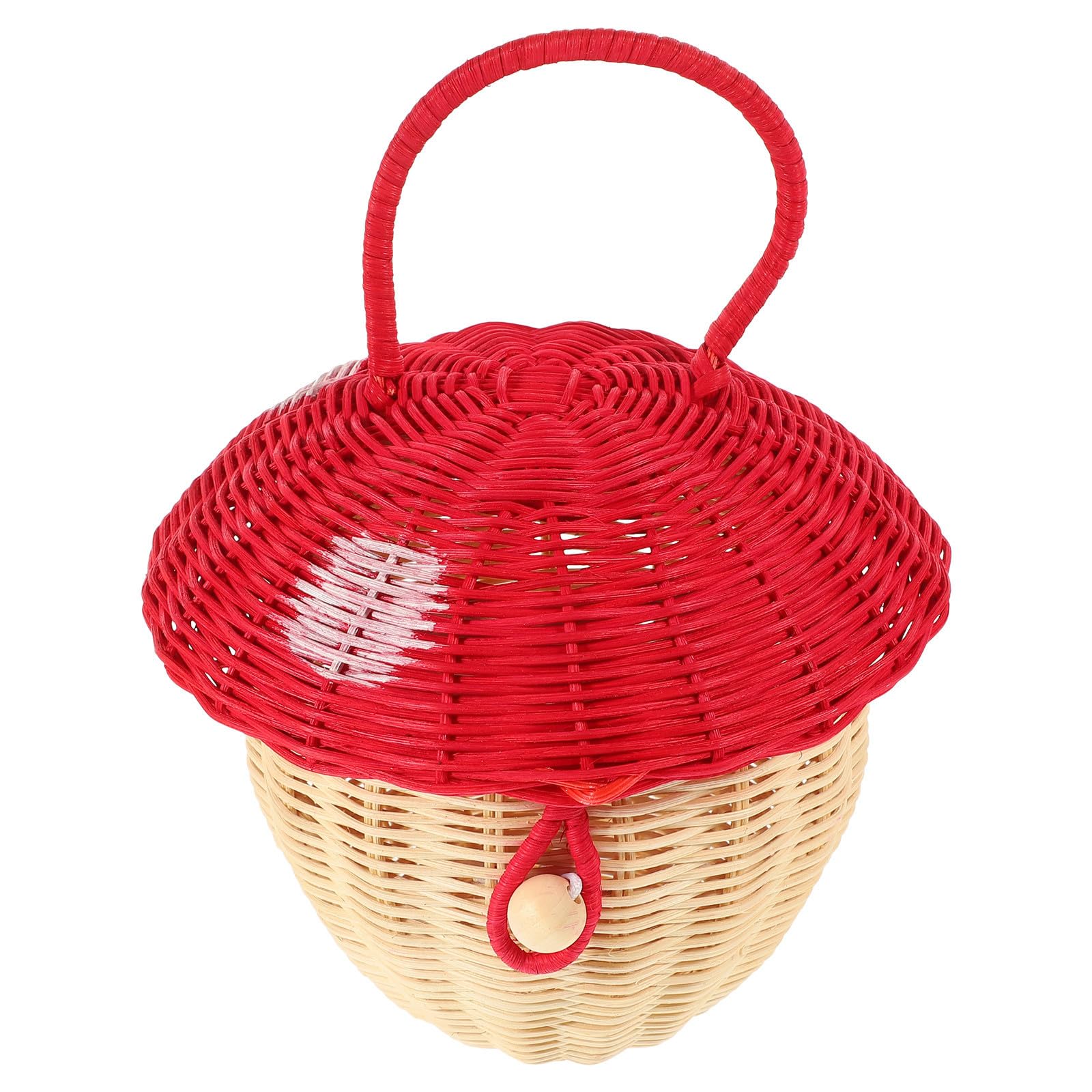 Panier en rotin tressé champignon sac enfant accessoire photo fille