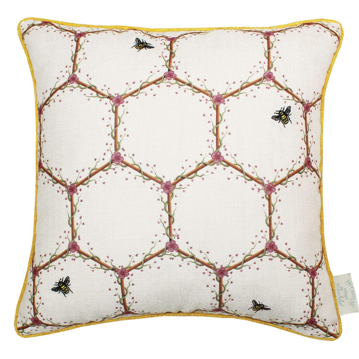 The Chateau Cream / Multi Angel Strawbridge Honeycomb Cushion