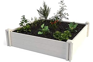 Vita 4 x 4 ft. White Vinyl Raised Garden Bed 2-Pack: Revitalize Your Gardening