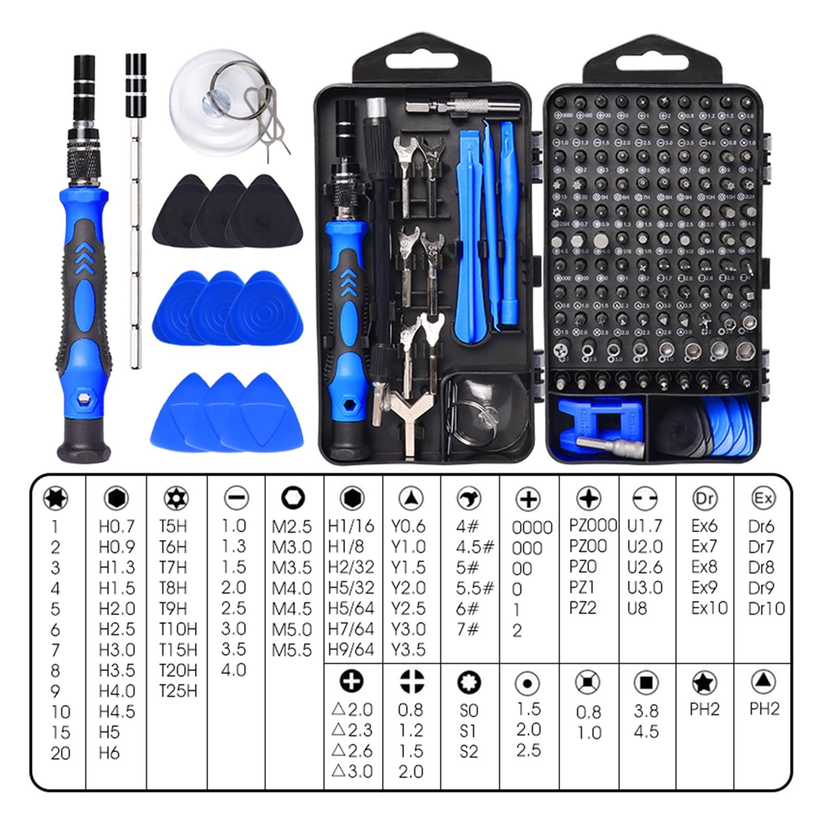 Juego de Destornilladores 135/115 en 1, Destornilladores hexagonales magnéticos de precisión, Herramienta Multifuncional para reparación de teléfonos móviles.