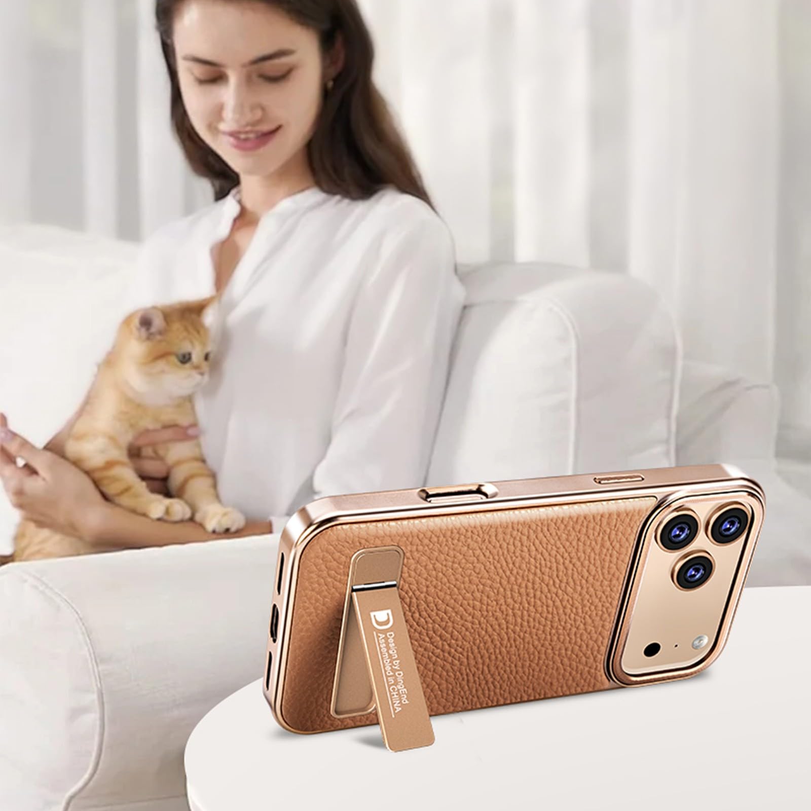 Generic Coque compatible avec iPhone 14 Pro (couleur : argent) coque arrière rigide en silicone rigide de luxe