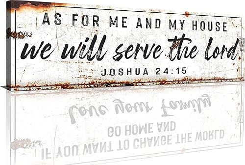 Miniatura 13 de Tailored Canvases Arte de pared cristiano, citas familiares inspiradoras y decoración rústica del hogar para sala de estar, dormitorio y cocina