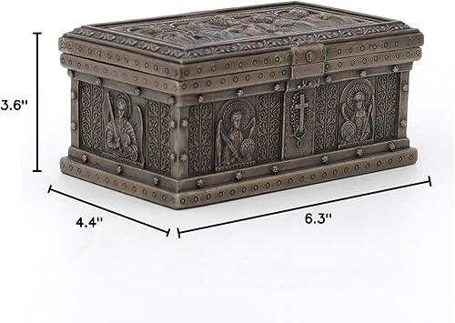 Miniatura 3 de JesUS Cristo San Pedro San Pablo icono reliquia rosario de bronce fundido en frío 4 7/8 pulgadas