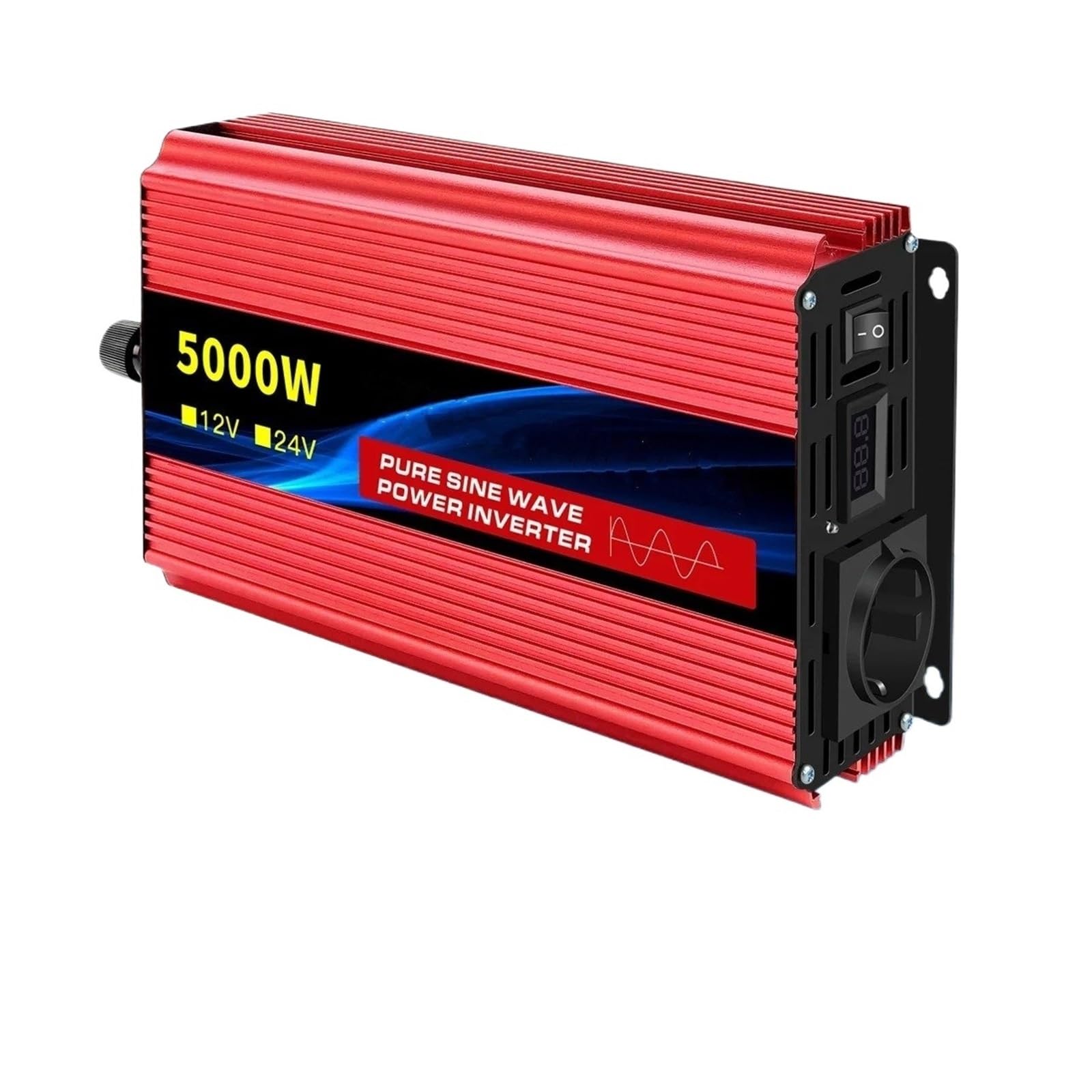 Inversor Inversor Corriente Onda Sinusoidal Pura 24 V A 220 V 3500 W con Enchufe Europeo con LED(12V 60HZ,5000W)