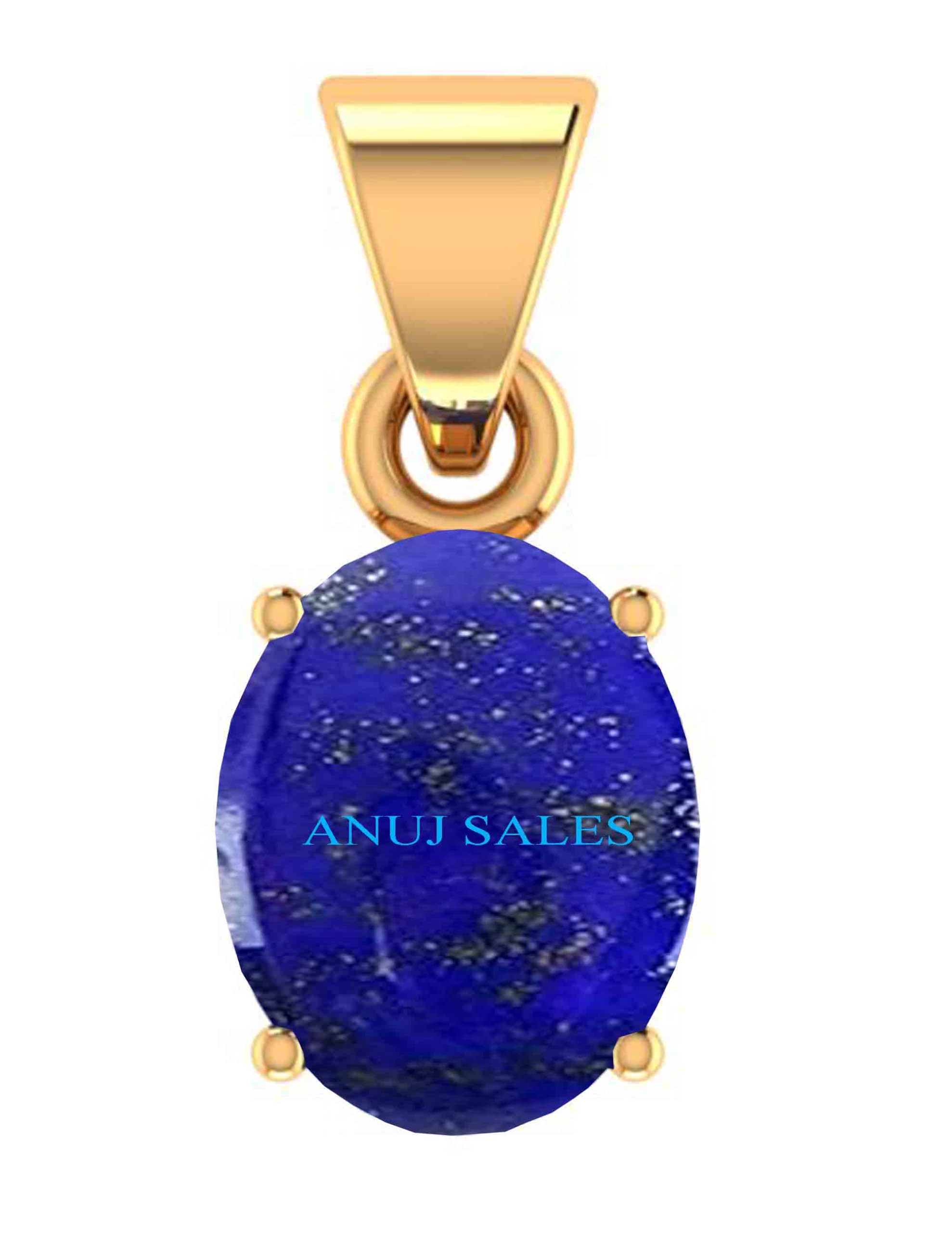 anuj sales 13.25 Ratti / 12.00 Carat Blue Lajward Stone Natural AA++ Quality Original Lapis Lazuli Lajwart Rashi Ratna Pathar Lapis Pendant Gold Plated for Men and Women-picture-43