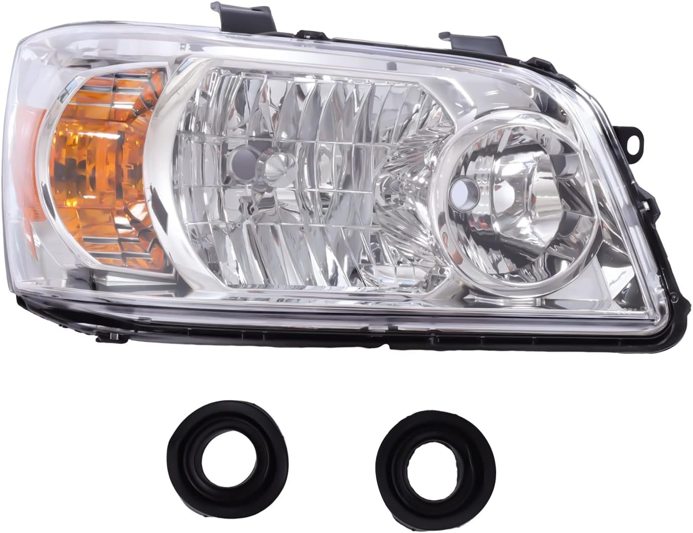 Headlight Set Compatible with Toyota Highlander 2004 2005 2006 Set of 2 Left and Right Headlight Halogen Headlights Headlamp 8117048280-PFM, 8113048280-PFM