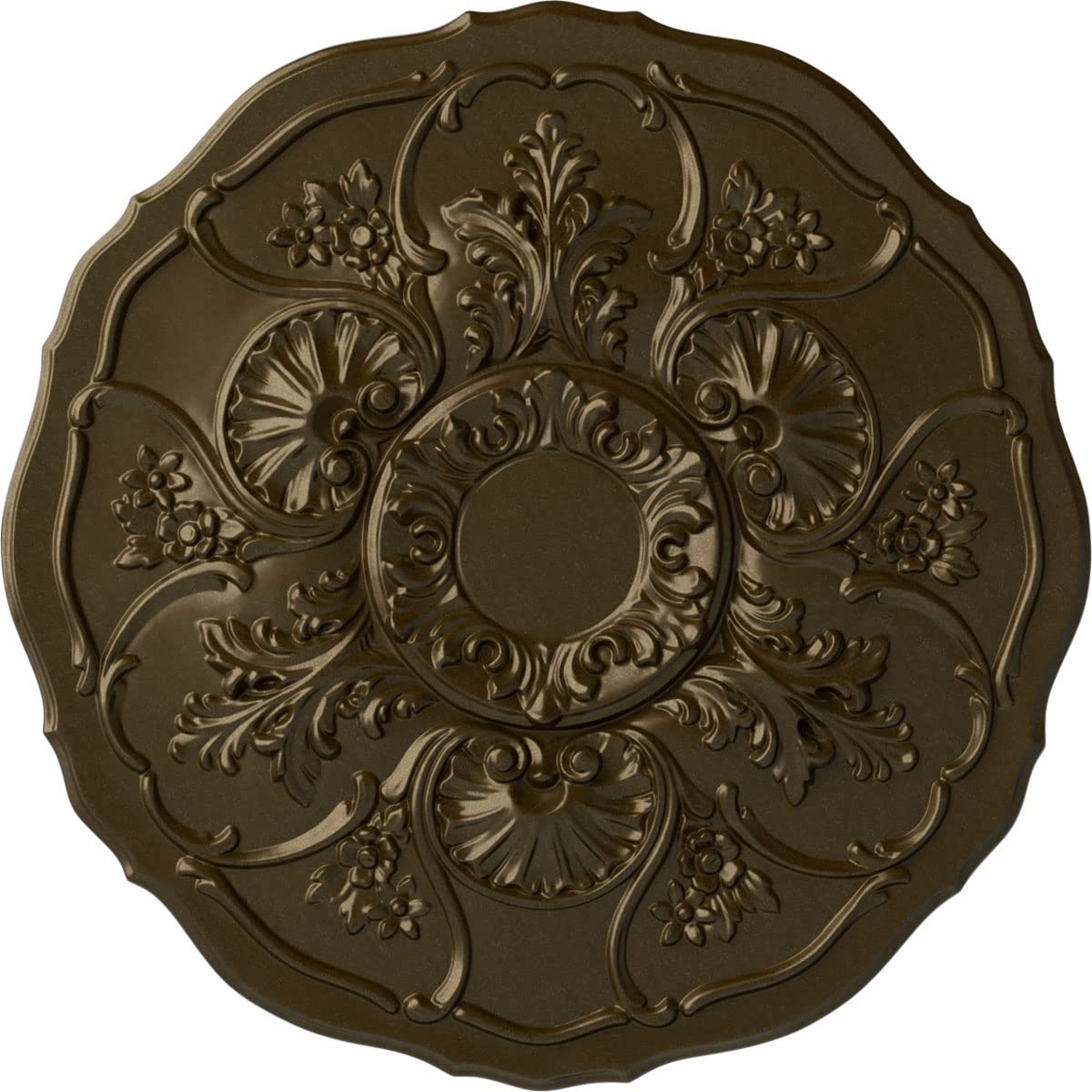Ekena Millwork CM22CNBRS 22 OD x 1 1/2 P Cornelia Ceiling Medallion fits Canopies up to 4", Brass