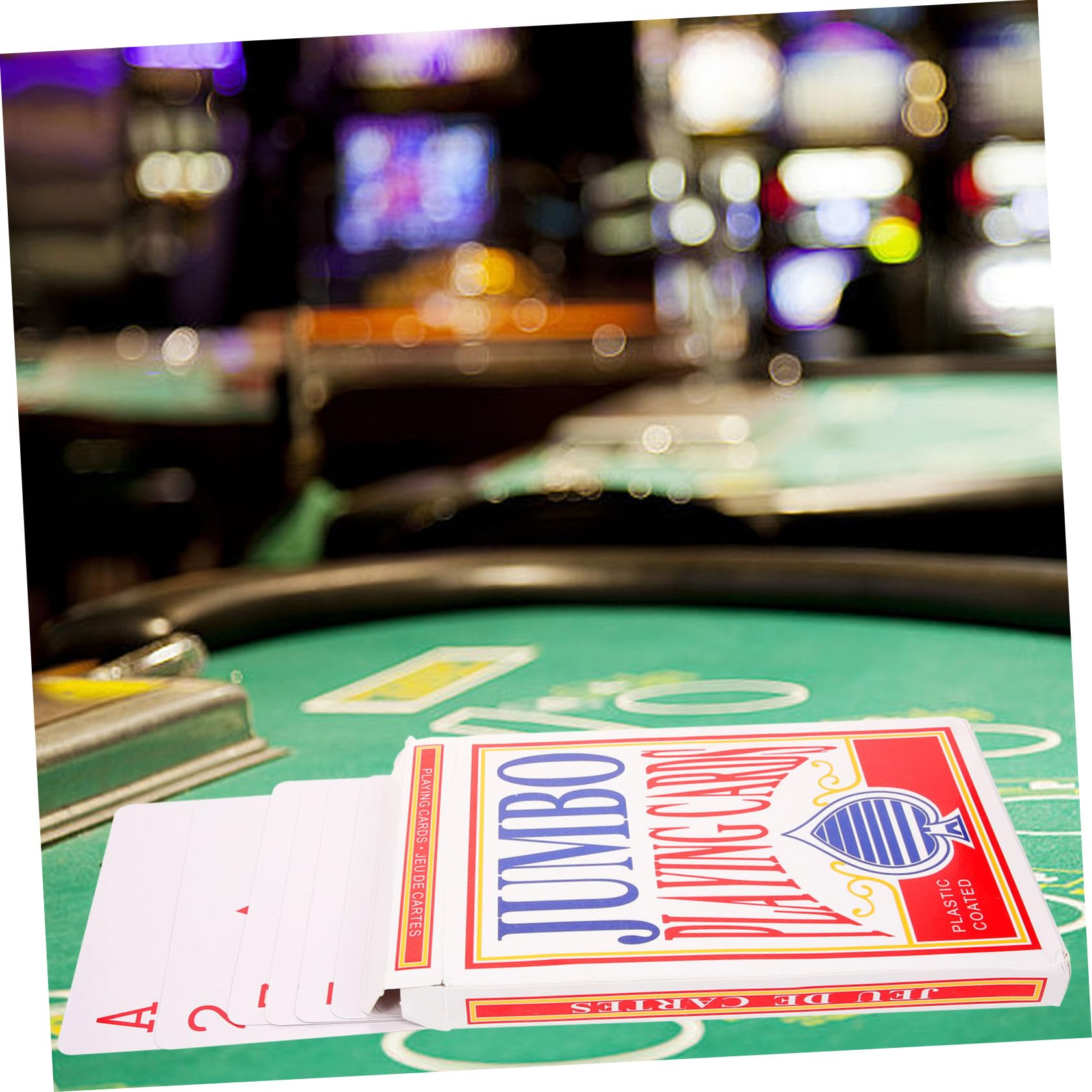 TOYANDONA Cartas de Póquer Extra Grandes Fácil de Transportar de Papel Efecto Decorativo Juego de Mesa para Fiestas y Entretenimiento