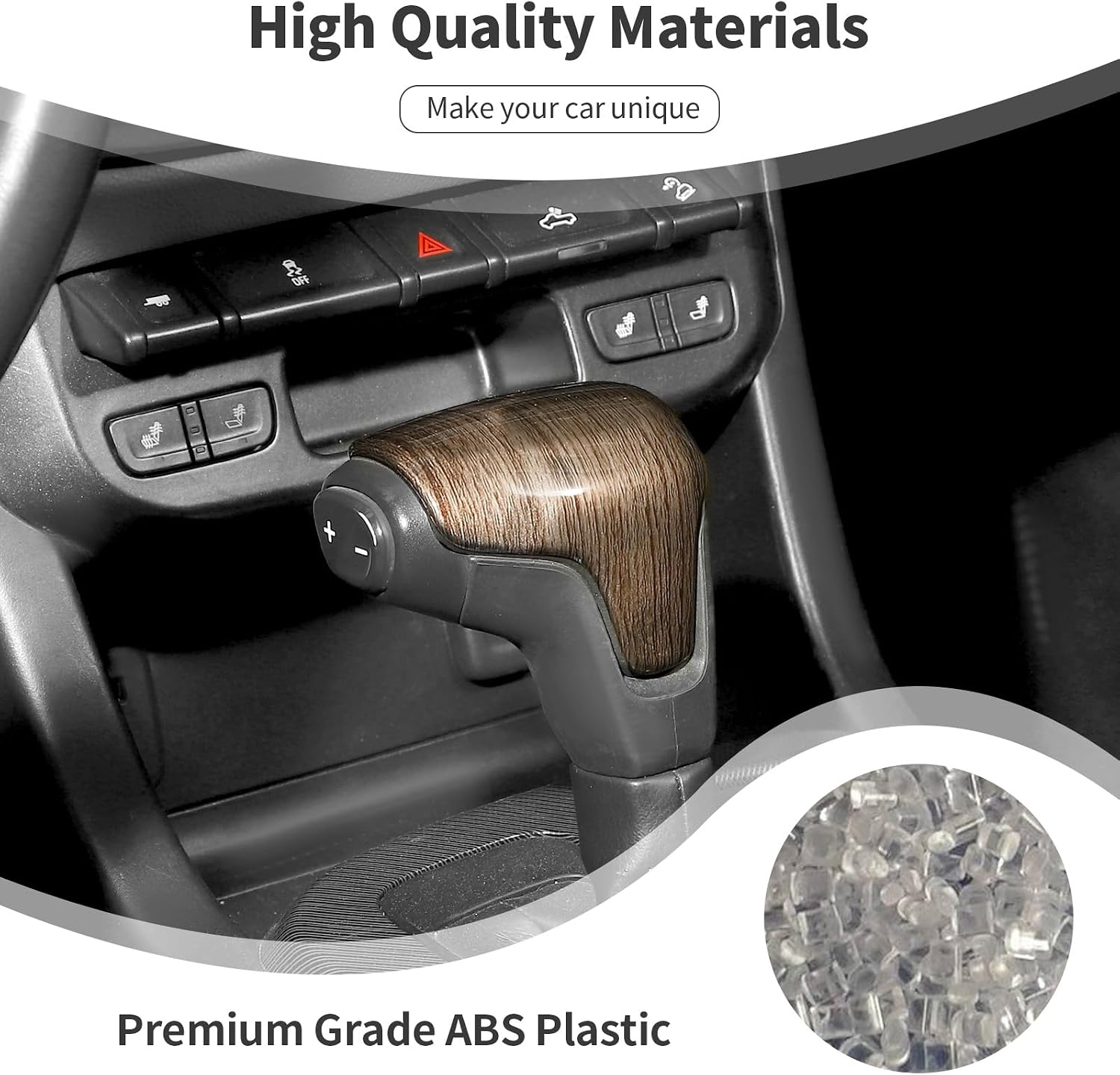for Colorado Gear Shift Knob Trim Cover Fit for Chevy Colorado/GMC Canyon 2014-2022 Brown Wood Grain Interior Accessories 1pcs