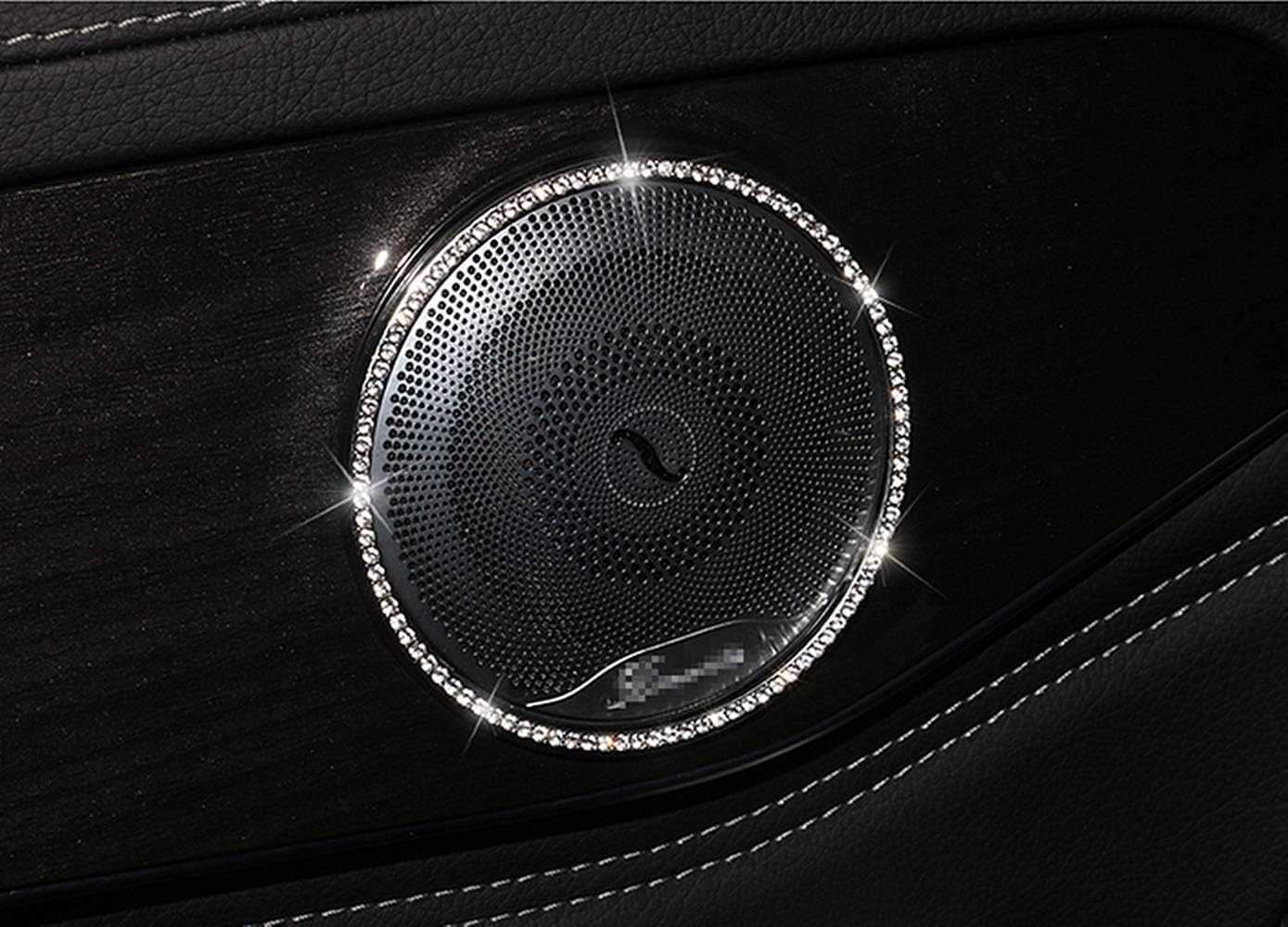 Bling Accessories Clock dial Dashboard air Outlet Fit for Mercedes Benz Class C 2019-2020 Car Rearview Mirror Applique Wreath Decal Frame (The seat Adjuster (6 Pieces/Set))