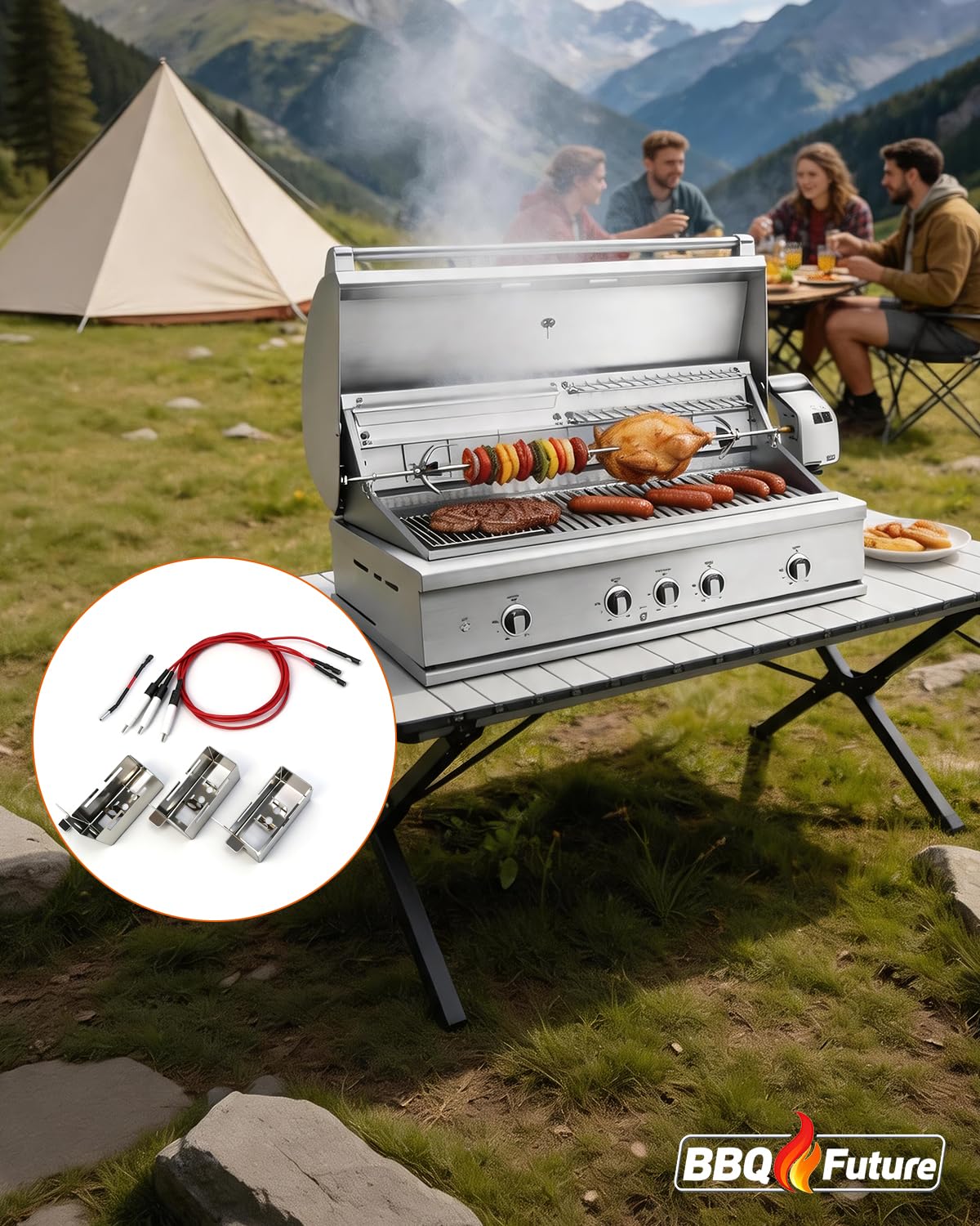 Amazon.co.jp: BBQ Future 丈夫な点火キット メタルスパークボックス