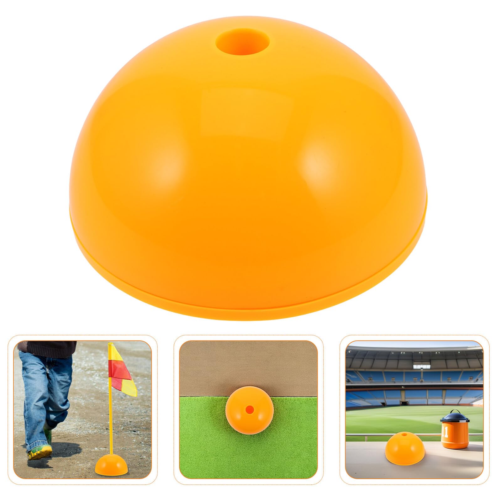 Base per Pali Agility Calcio 3 Pezzi Plastico Giallo | Supporto per Allenamento Indoor, Accessorio Basket e Uso Sportivo, Confezione Tripla