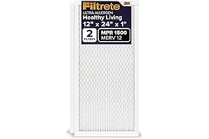 Filtrete 12 x 24 x 1 Air Filters for Home: Breathe Cleaner Air with Filtrete