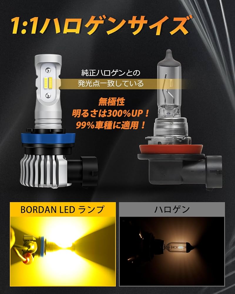 LED H8 H11 H16 アプリ　ホワイト✖️イエロー✖️電球色　ストロボ LED H8 H11 H16 アプリ ホワイト✖️イエロー✖️電球色