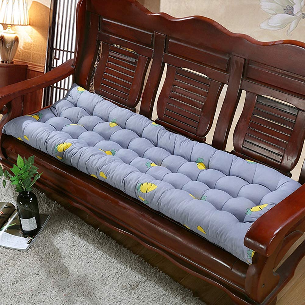 Tapis de siège de canapé confortable coussin de banc de jardin et chaise longue bois métal
