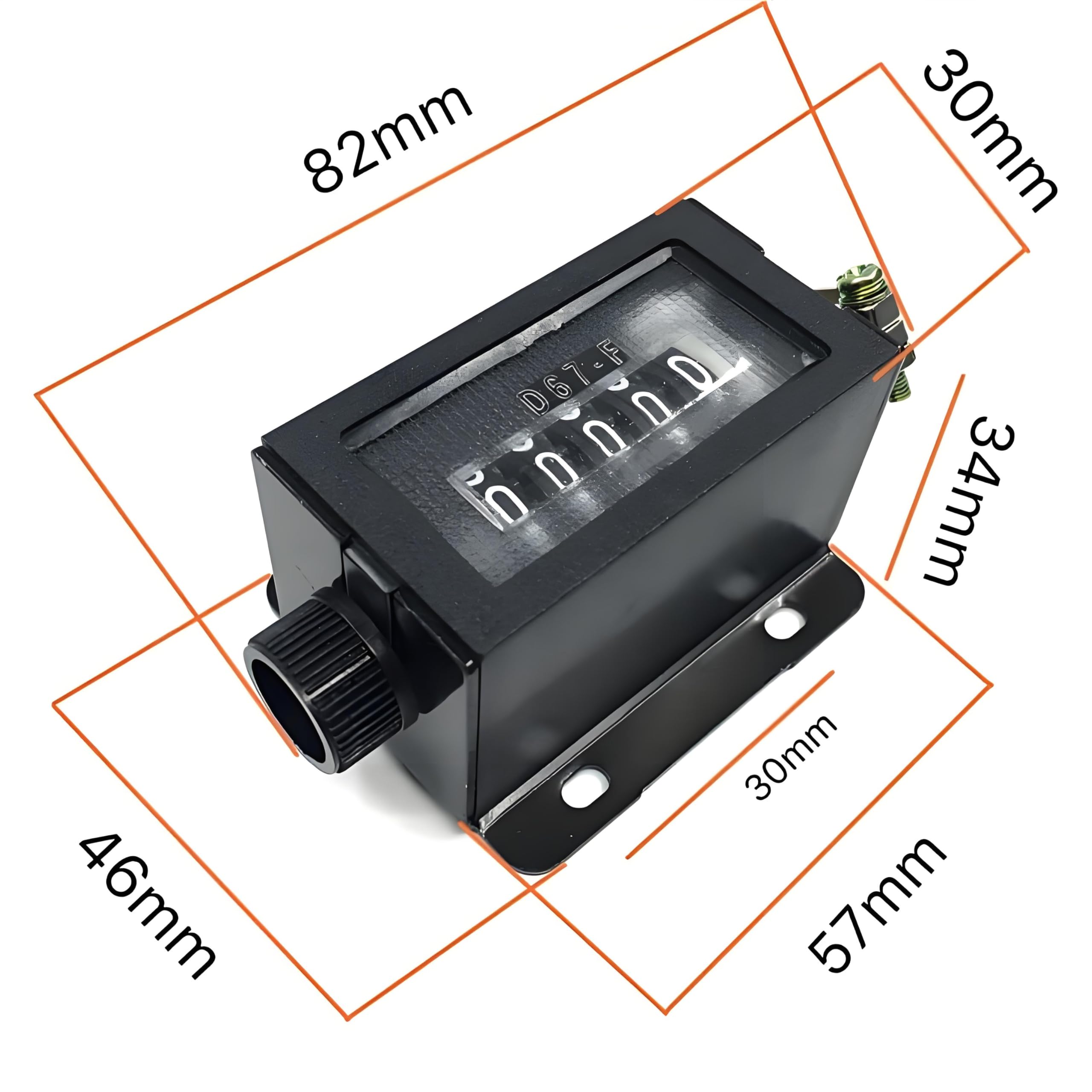 Mechanischer Zähler D67-F – 5-stellig, Rücksetz Produktbild-Vorschau 4